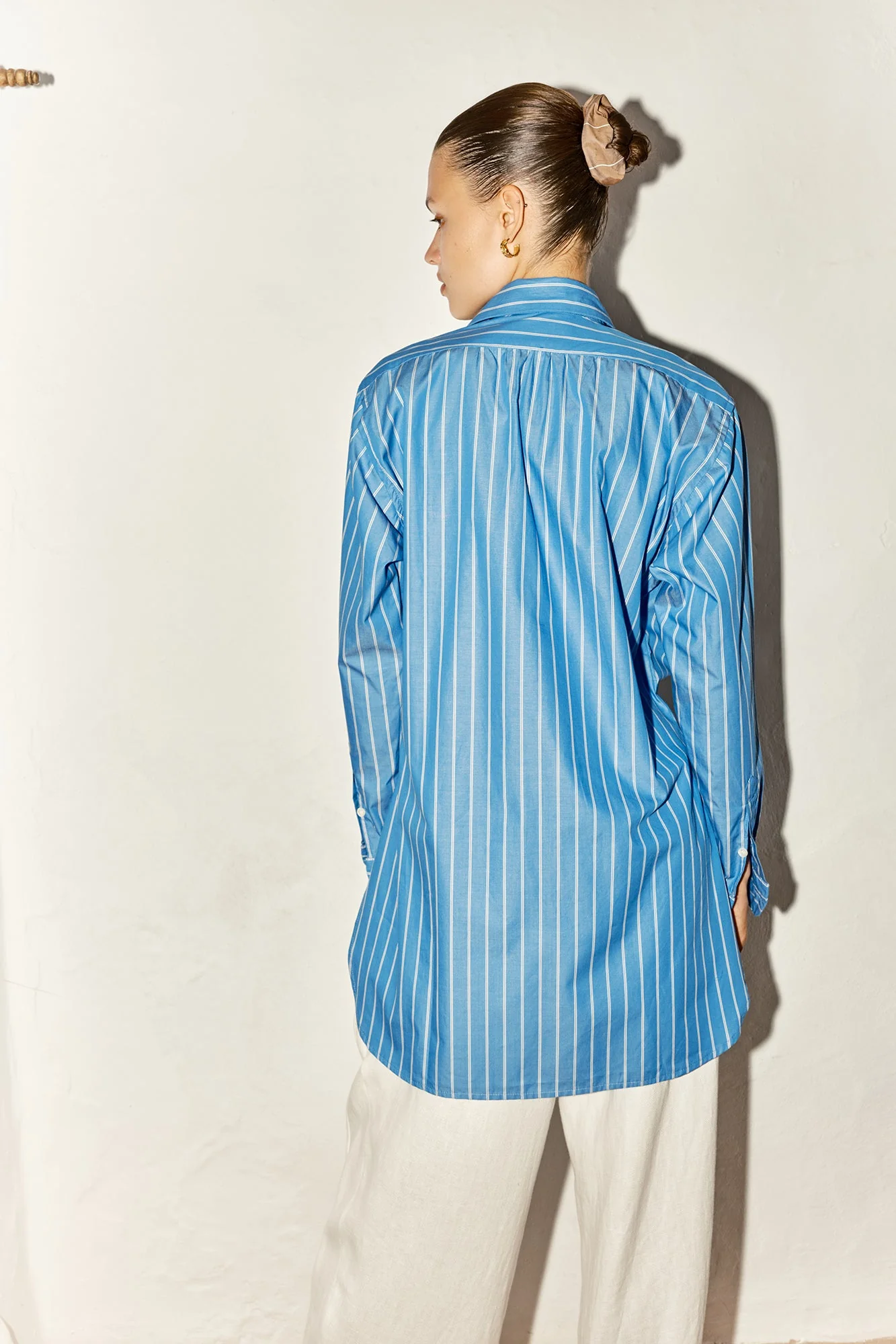 Datura Paul Shirt - Egyptian Blue Stripe - Image 3