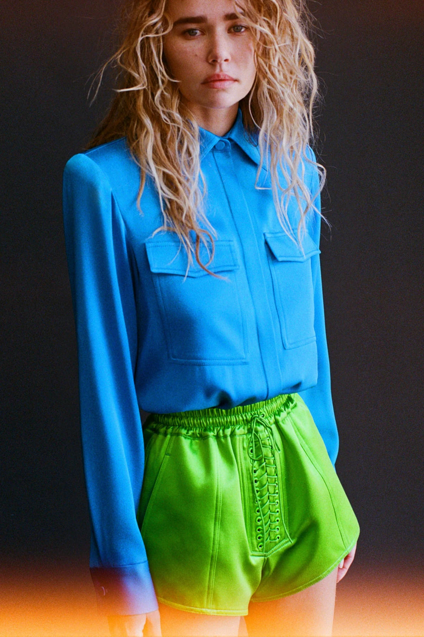 ALEX PERRY Olsen Satin Crepe Oversized - Ocean - Image 2