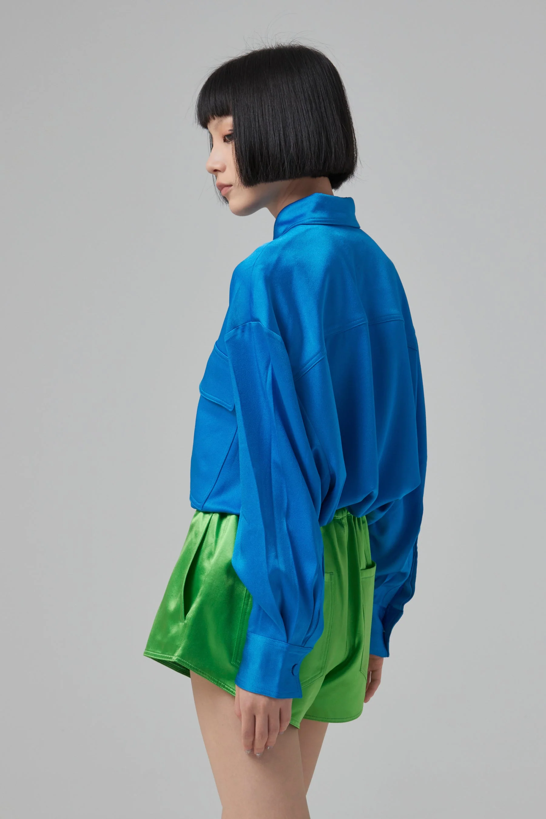 ALEX PERRY Olsen Satin Crepe Oversized - Ocean - Image 3