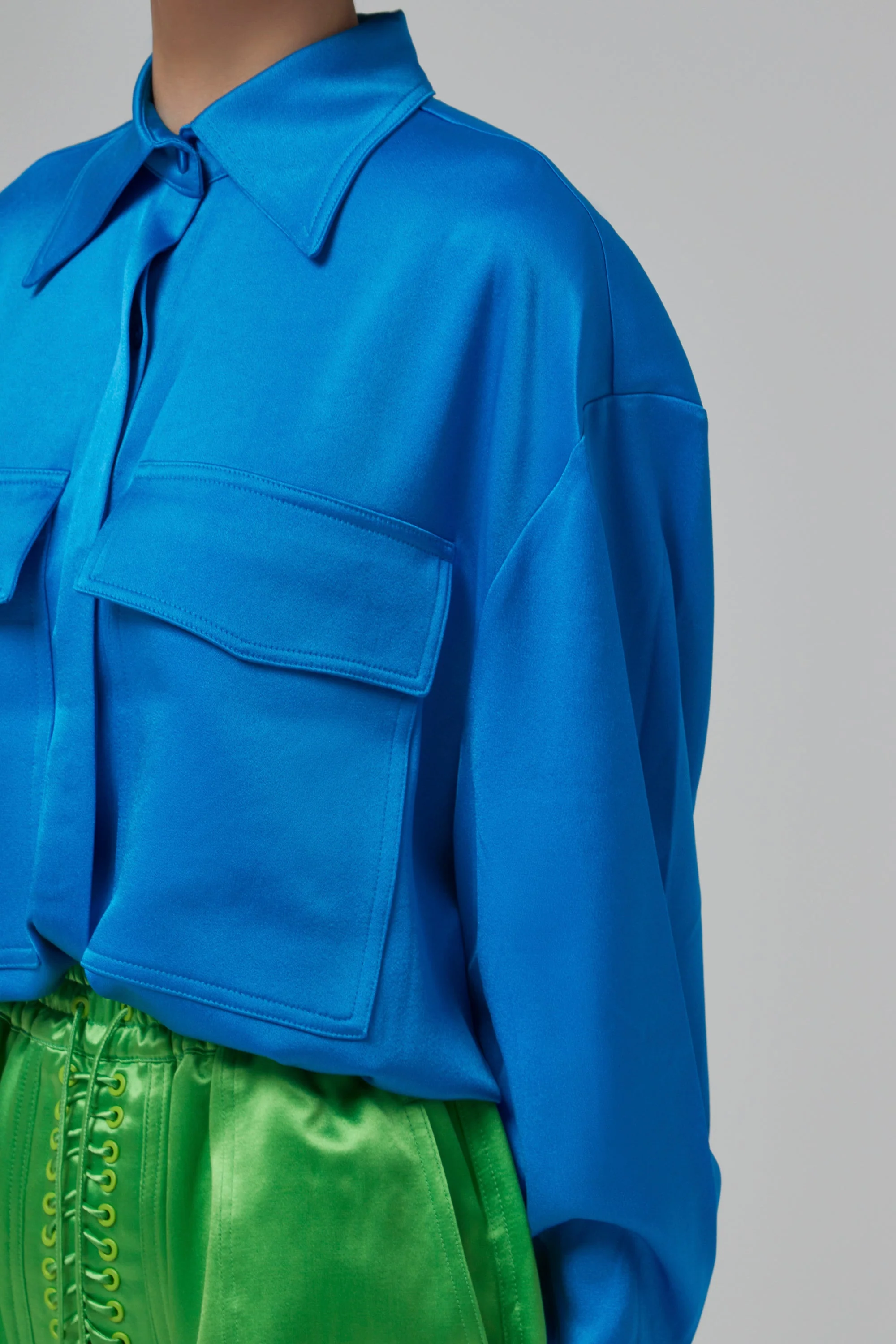 ALEX PERRY Olsen Satin Crepe Oversized - Ocean - Image 6