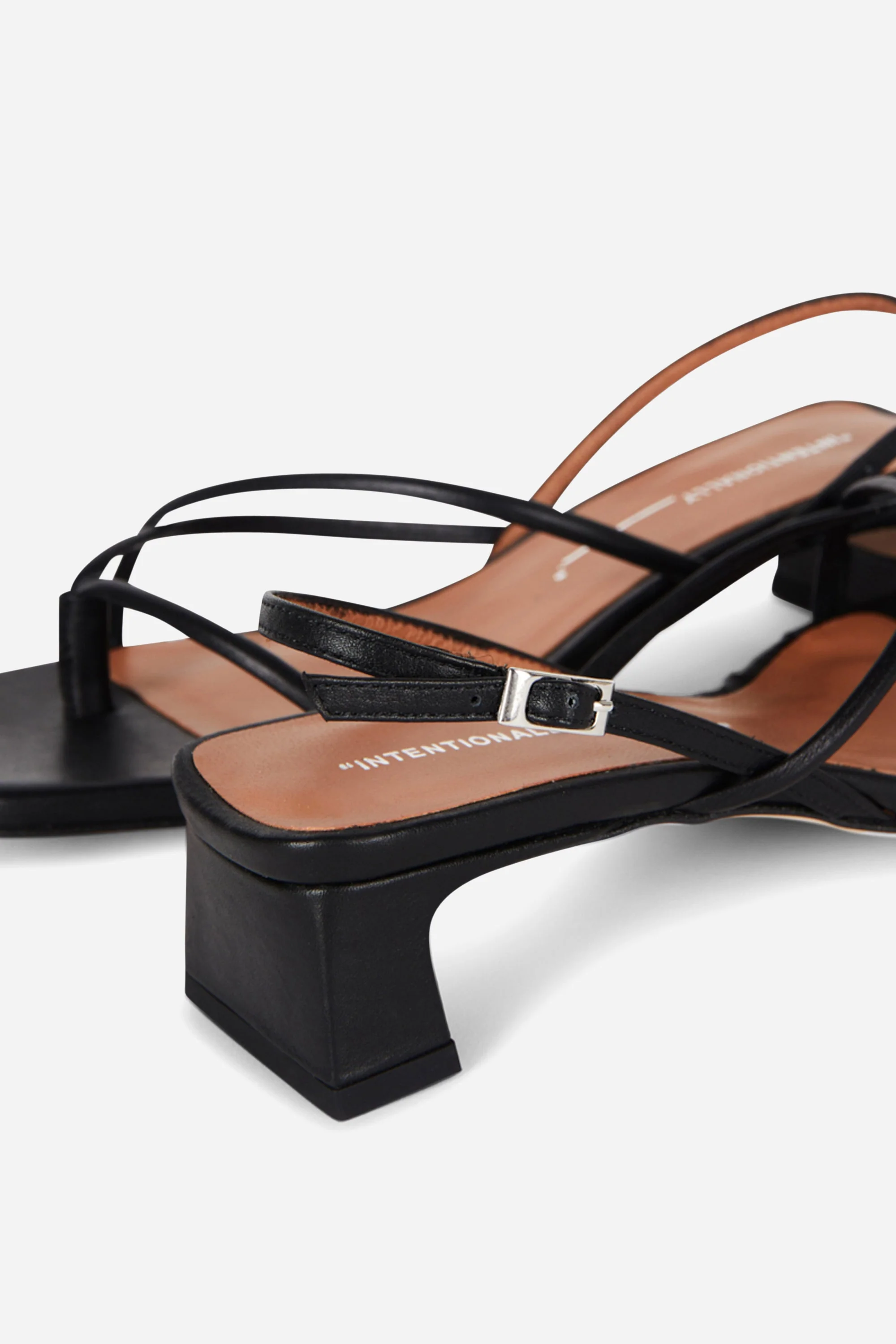 "INTENTIONALLY __________." Fifi Heeled Sandal - Black/Camel/Ice/Neon Citrus - Image 25