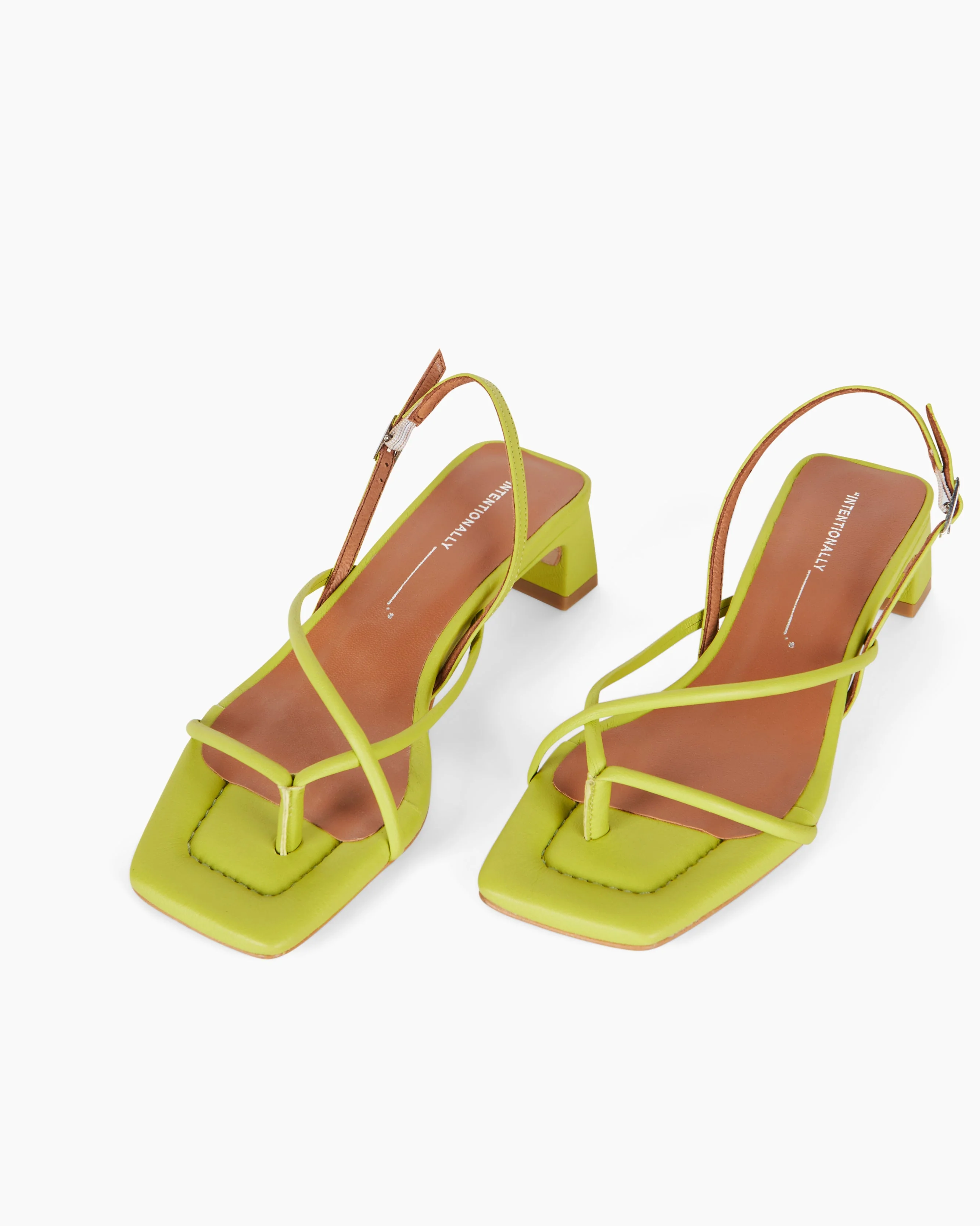 "INTENTIONALLY __________." Fifi Heeled Sandal - Black/Camel/Ice/Neon Citrus - Image 27