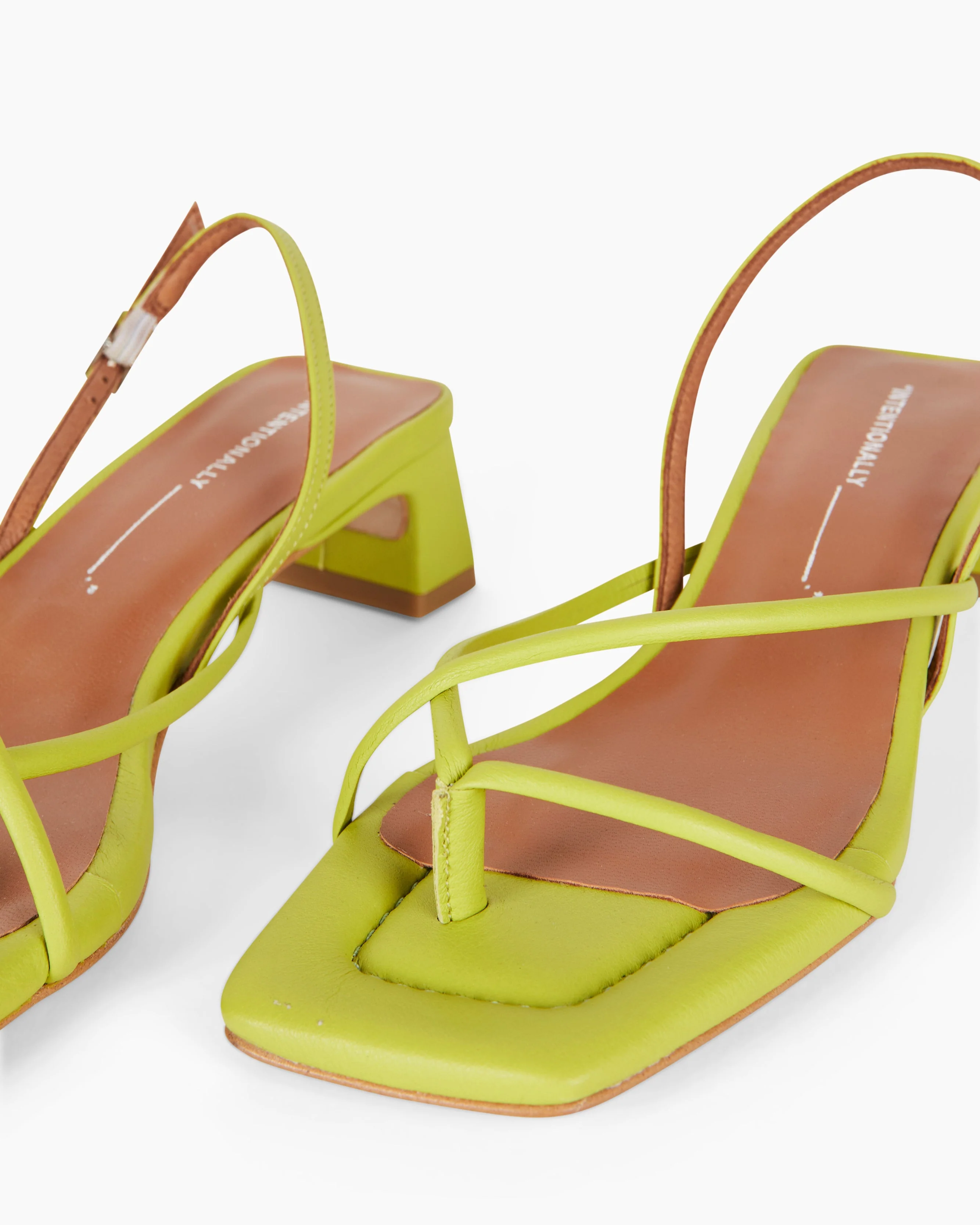 "INTENTIONALLY __________." Fifi Heeled Sandal - Black/Camel/Ice/Neon Citrus - Image 29