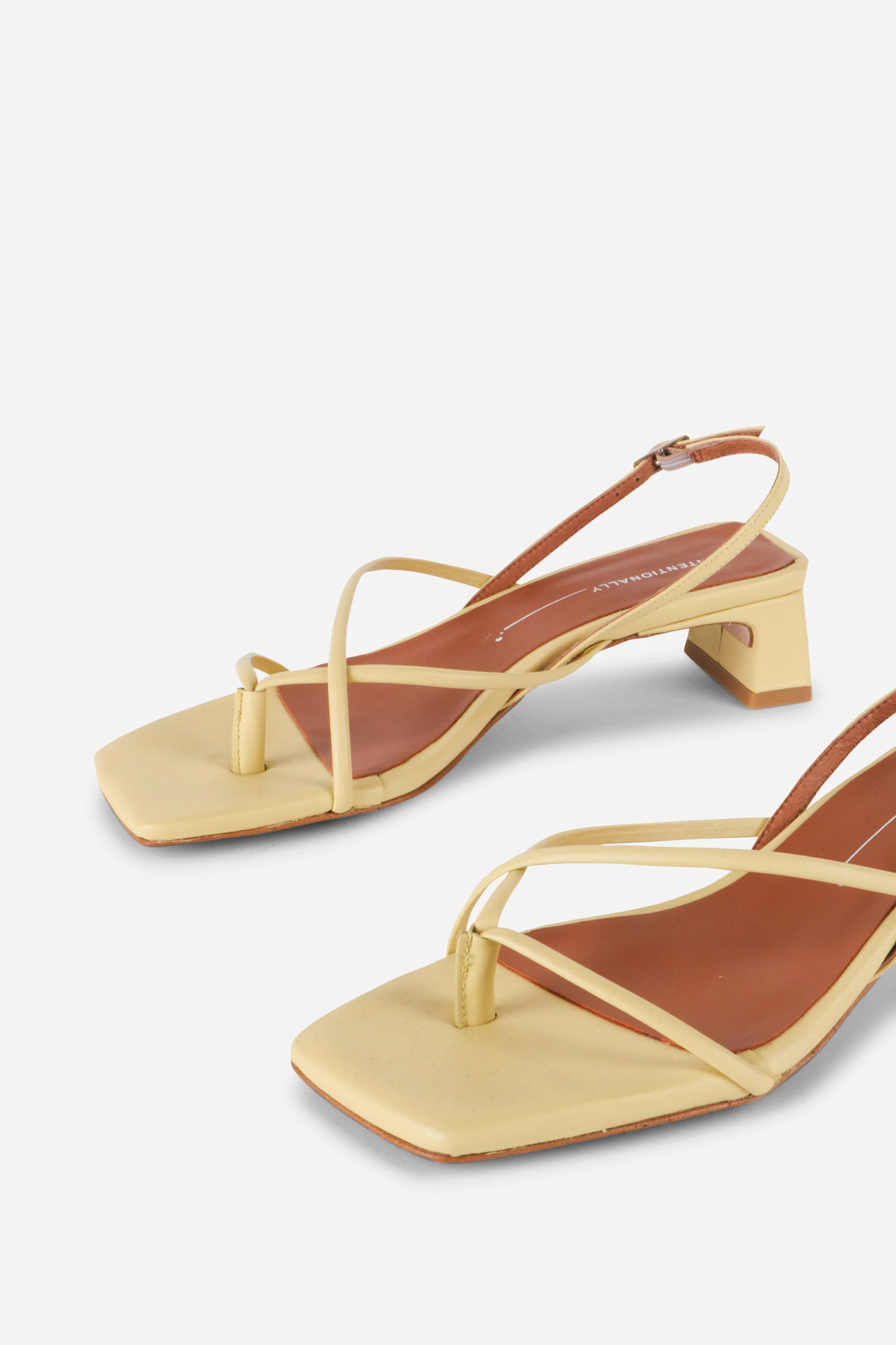 "INTENTIONALLY __________." Fifi Heeled Sandal - Black/Camel/Ice/Neon Citrus - Image 34