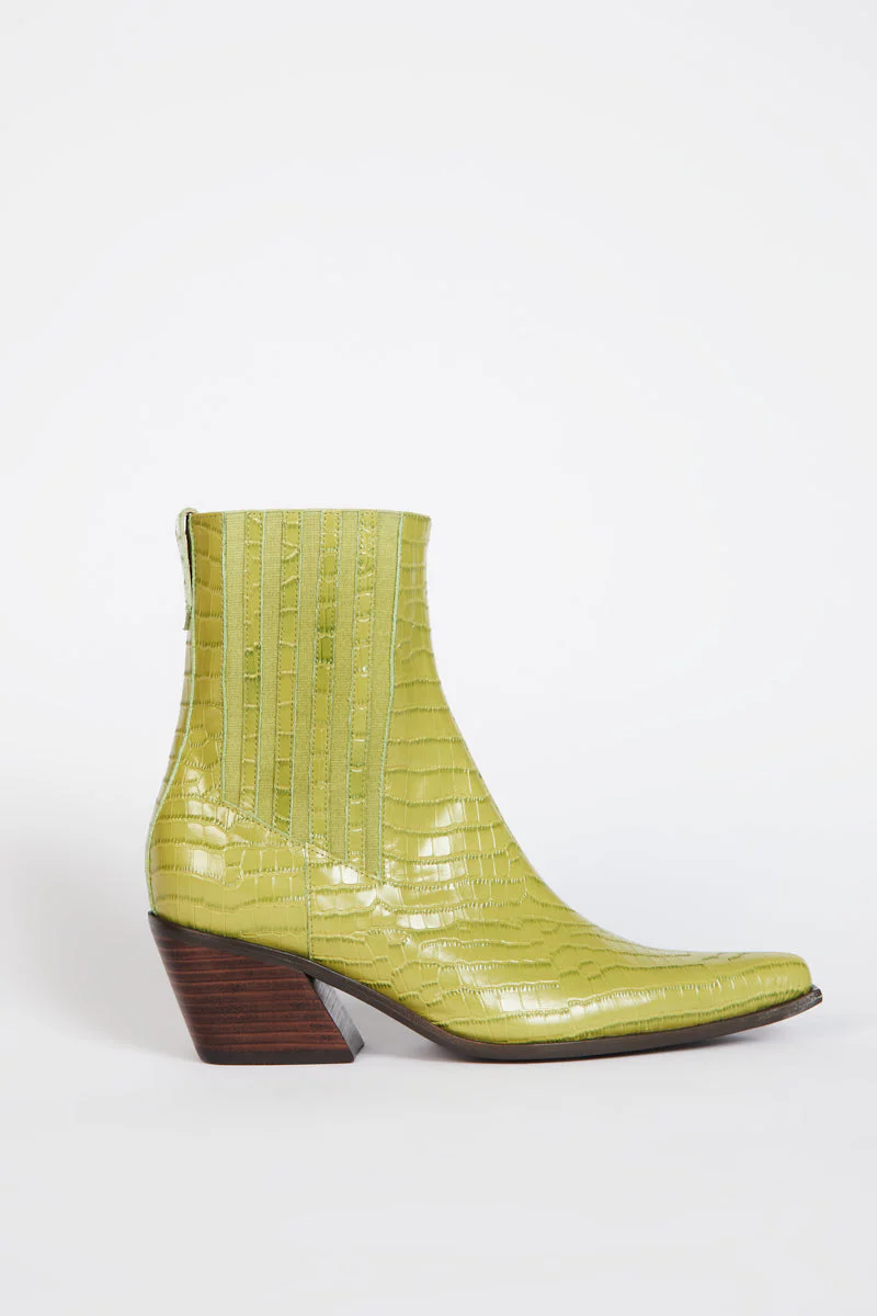 "INTENTIONALLY __________." Hillary Croc Heeled Boot - Apple/Ojai - Image 18