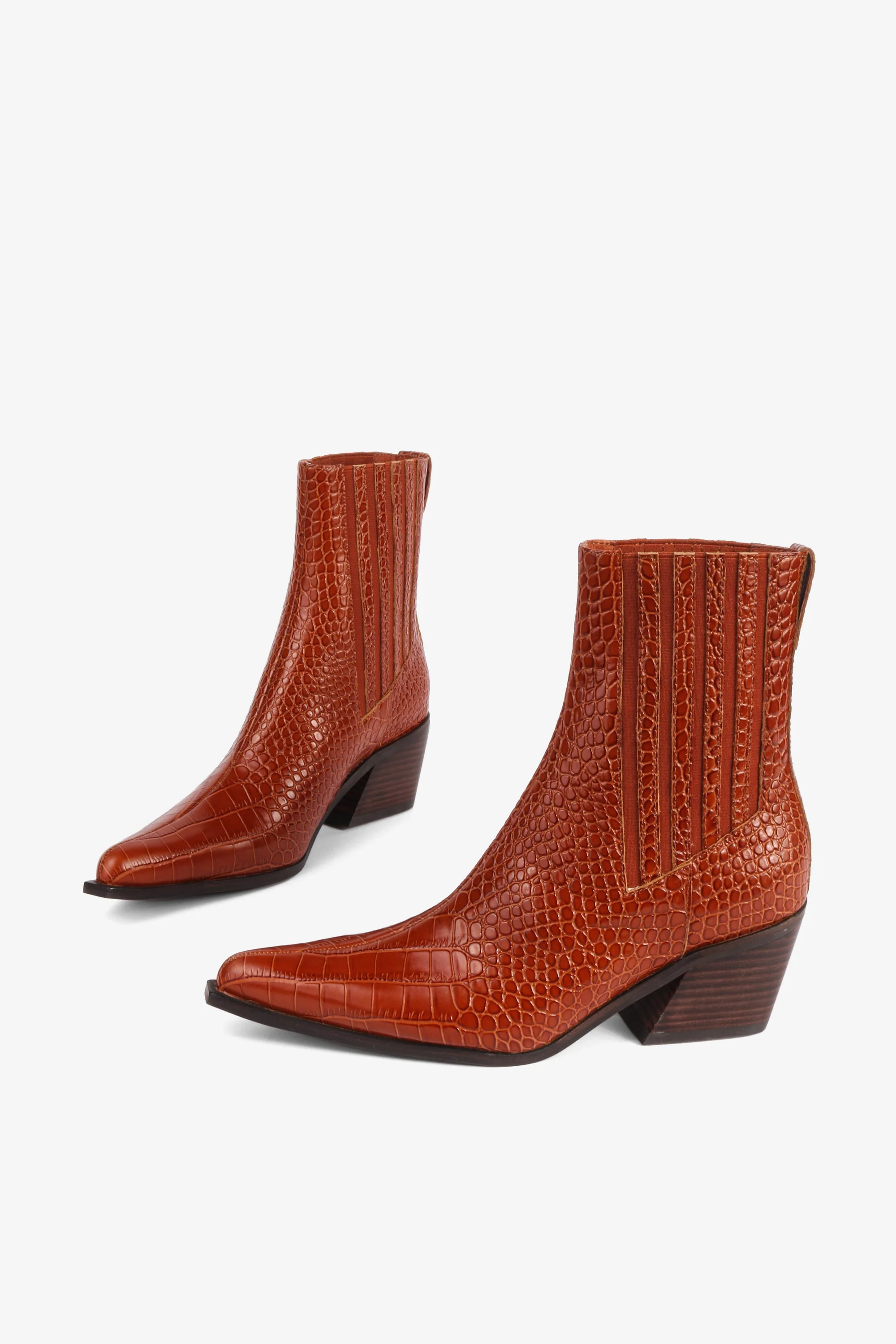 "INTENTIONALLY __________." Hillary Croc Heeled Boot - Apple/Ojai - Image 19