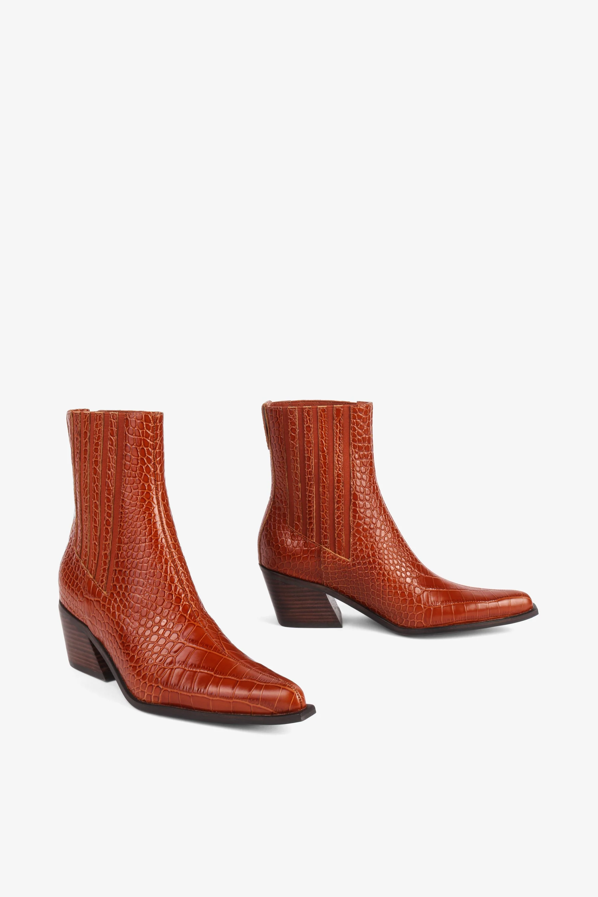 "INTENTIONALLY __________." Hillary Croc Heeled Boot - Apple/Ojai - Image 20