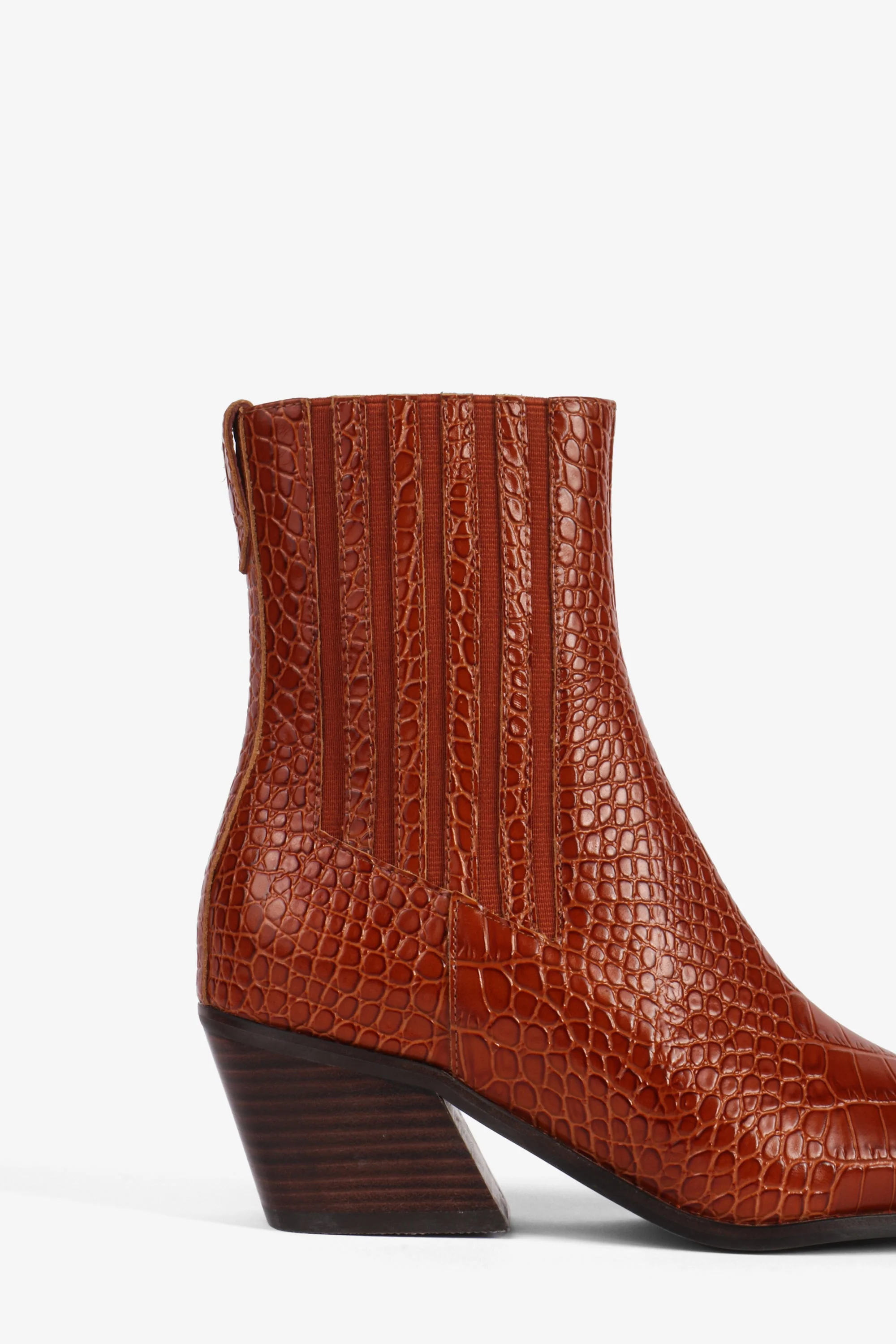 "INTENTIONALLY __________." Hillary Croc Heeled Boot - Apple/Ojai - Image 22