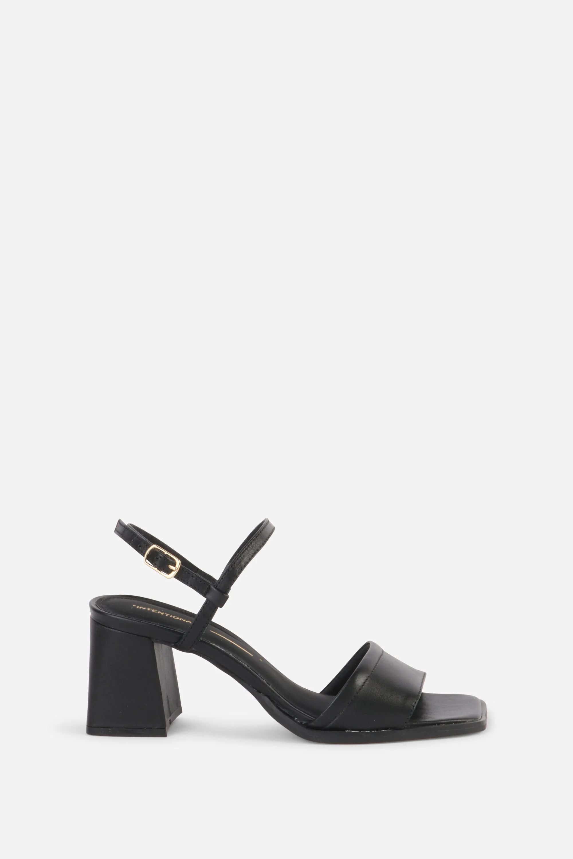 "INTENTIONALLY __________." VALIDATED LEATHER HEEL - Black - Image 6