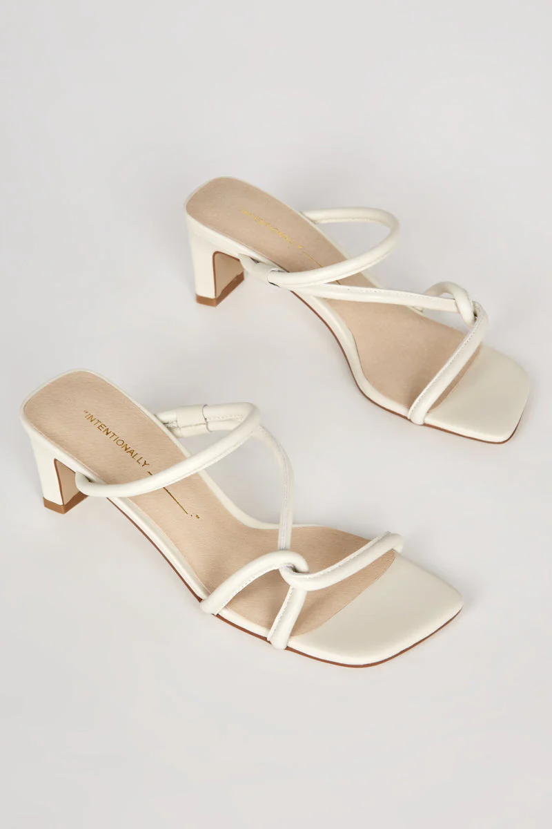 "INTENTIONALLY __________." WILLOW HEELED SANDAL - Black/Cream - Image 9