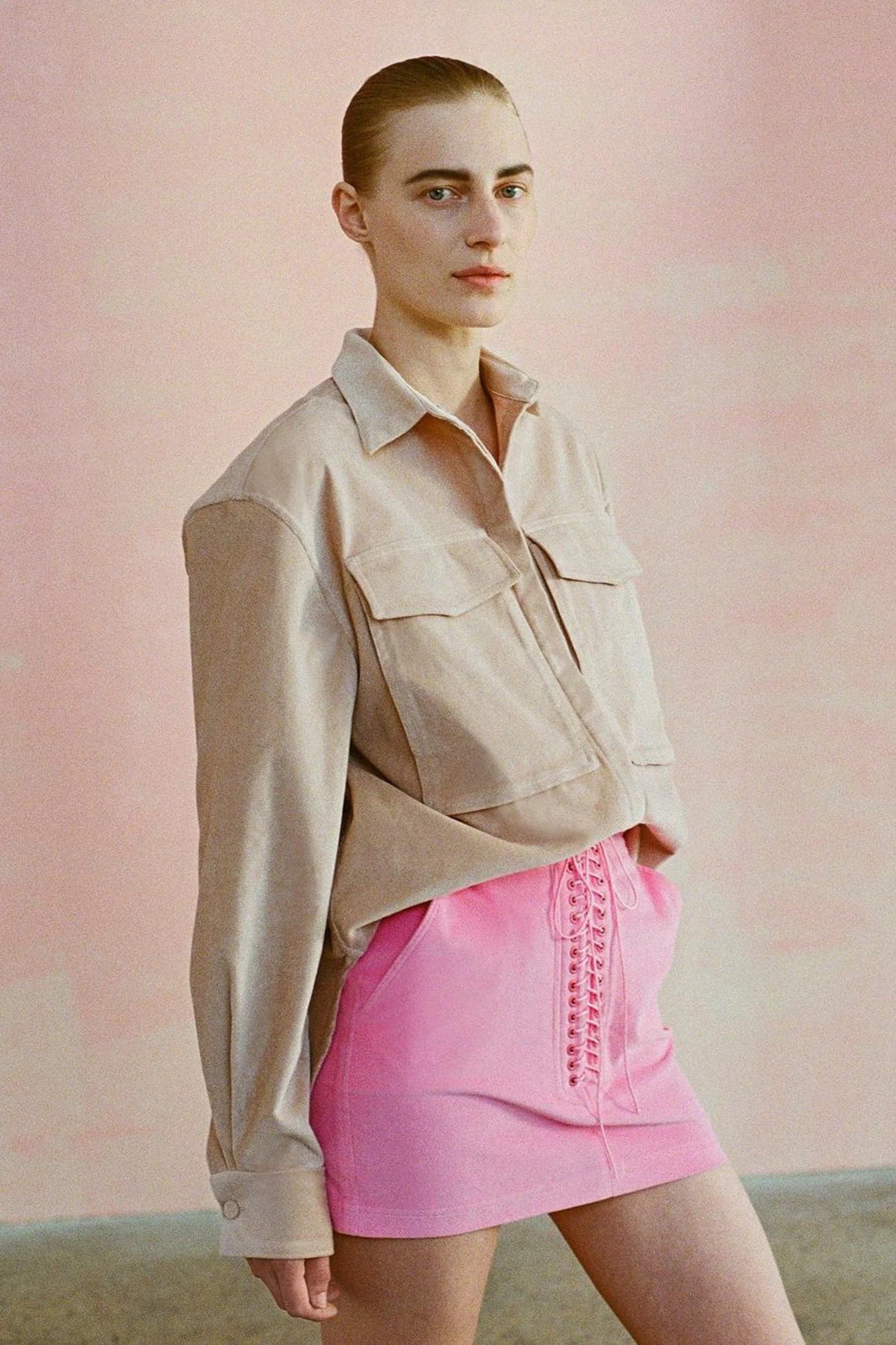 ALEX PERRY Zane - Glitter Corduroy Oversi - Beige - Image 2