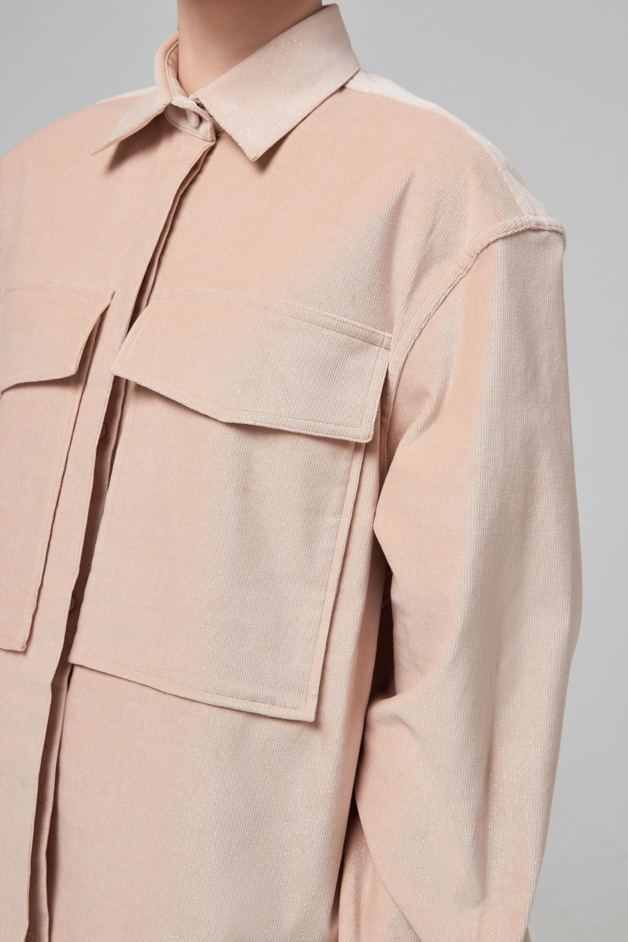 ALEX PERRY Zane - Glitter Corduroy Oversi - Beige - Image 8