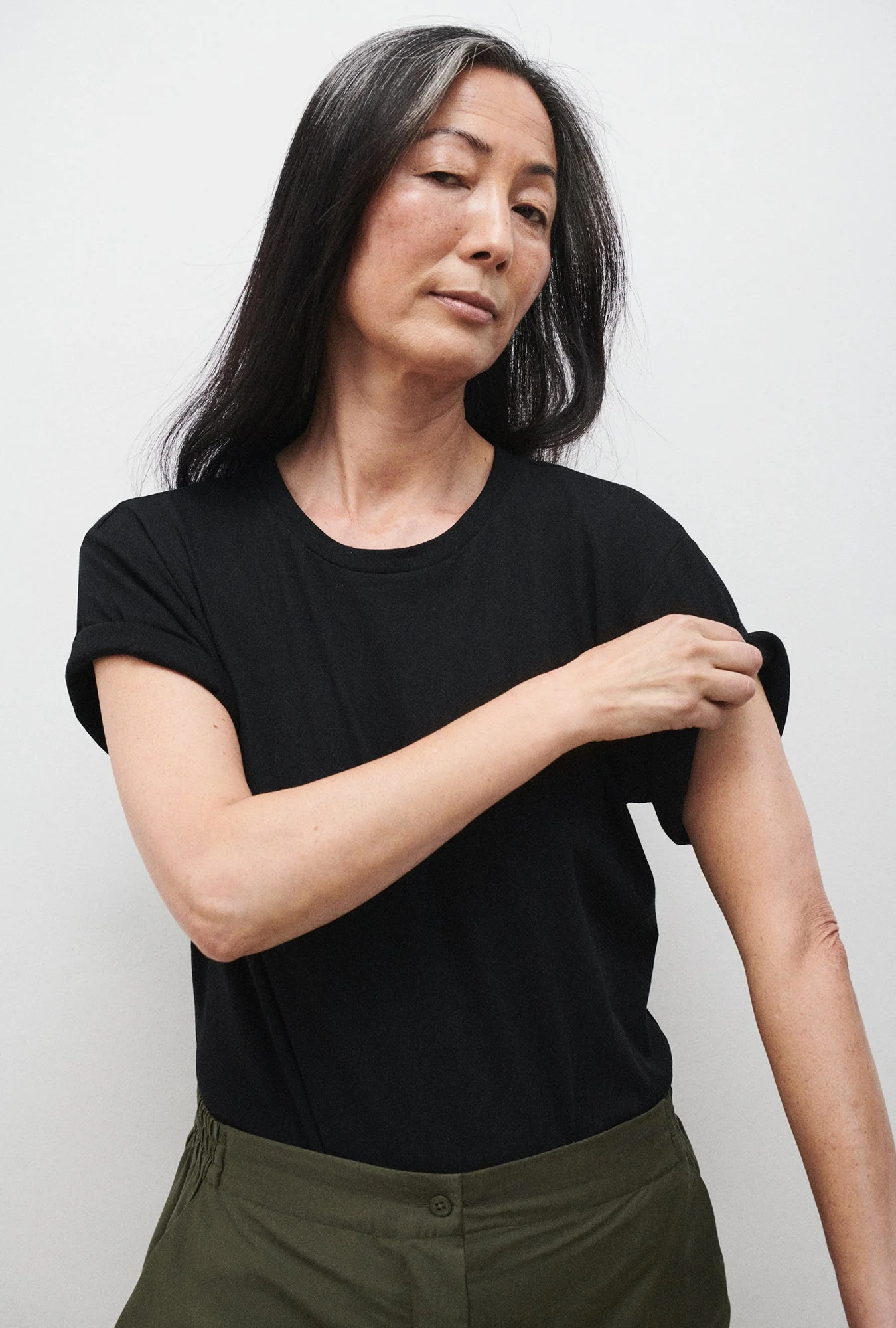 Silk Laundry BODYSUIT TEE - BLACK - Image 3