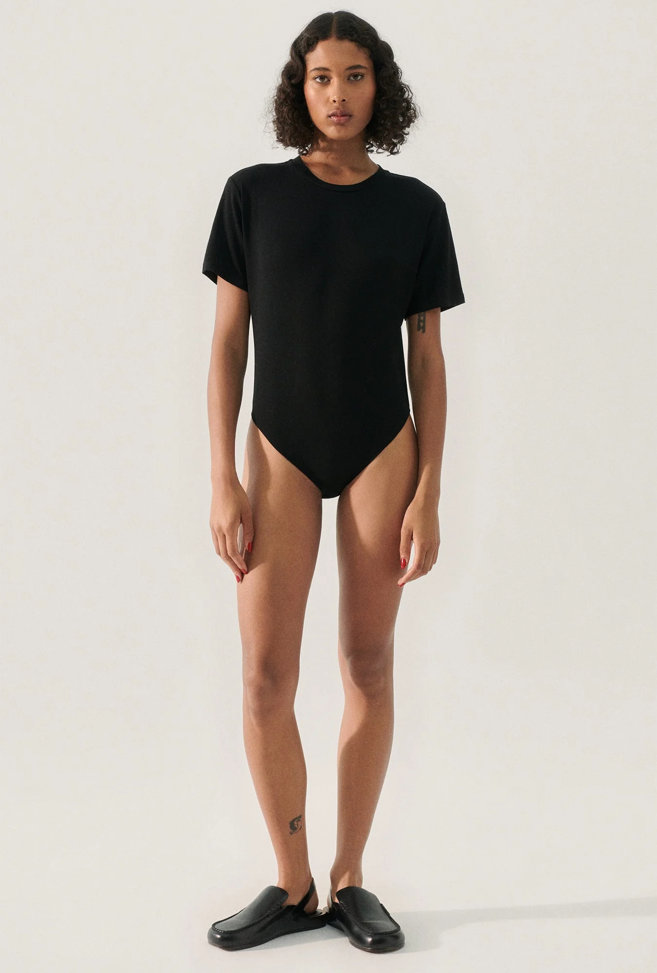 Silk Laundry BODYSUIT TEE - BLACK - Image 6
