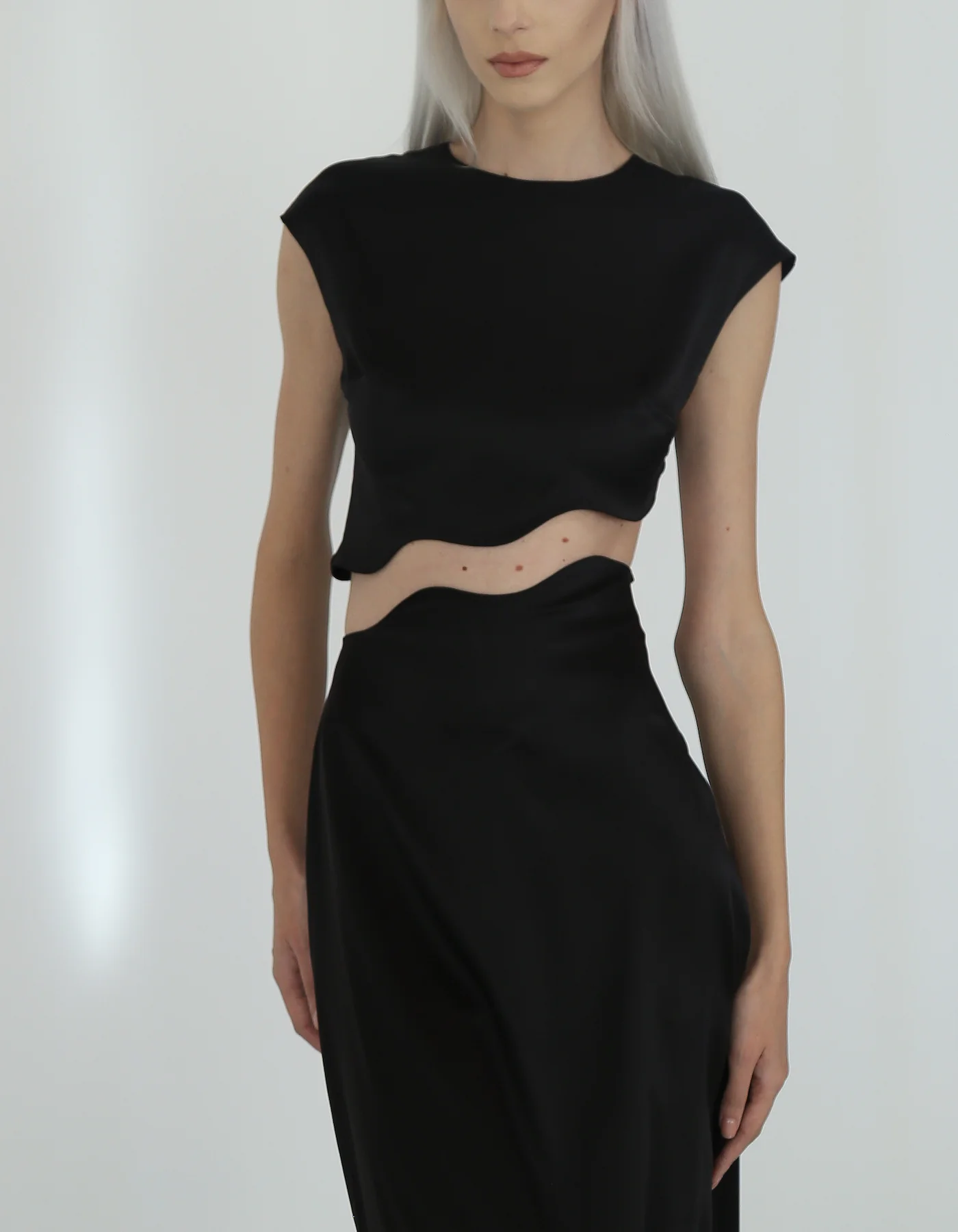 Maet Rhea Silk Skirt - Black - Image 6