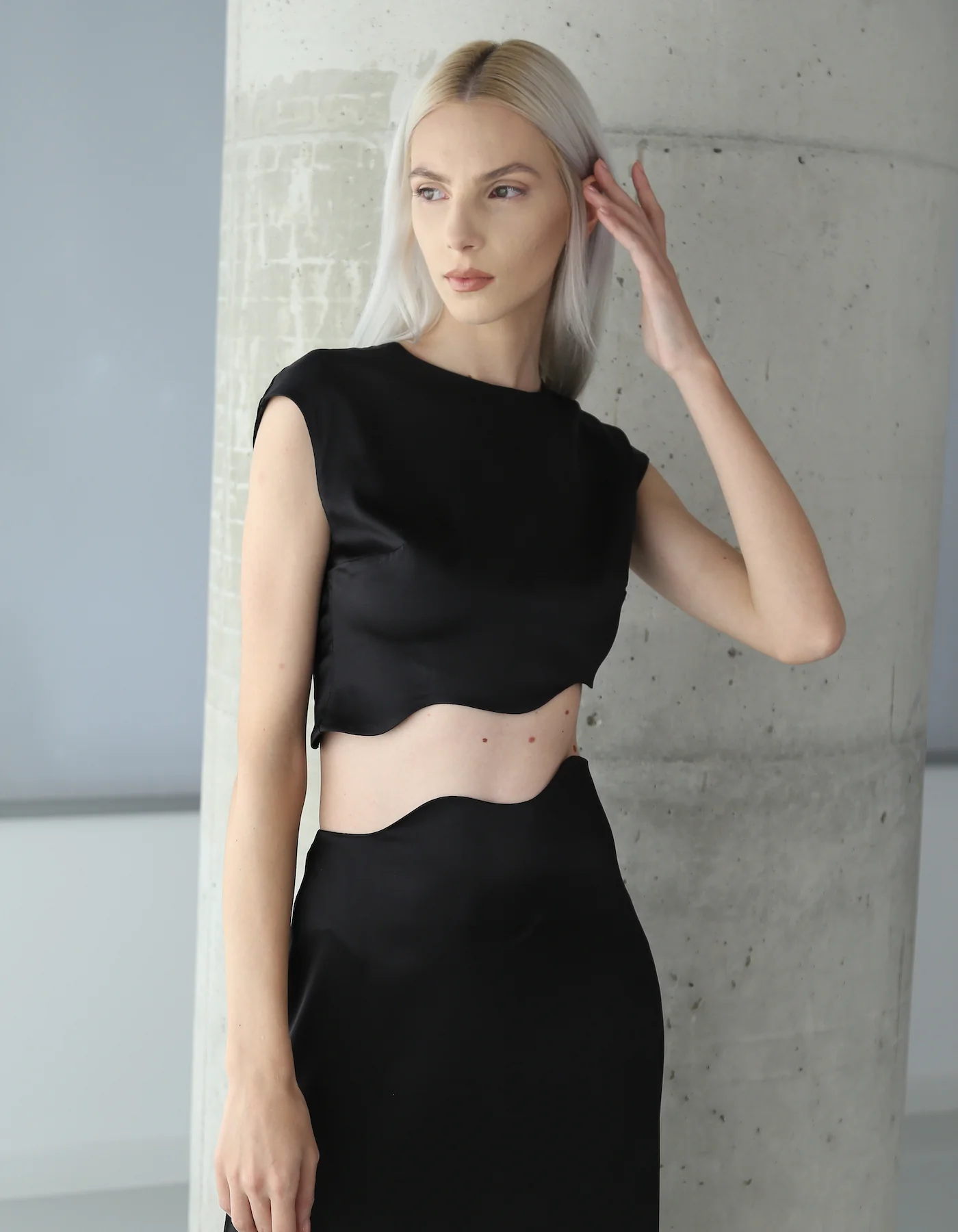 Maet Rhea Silk Skirt - Black - Image 8