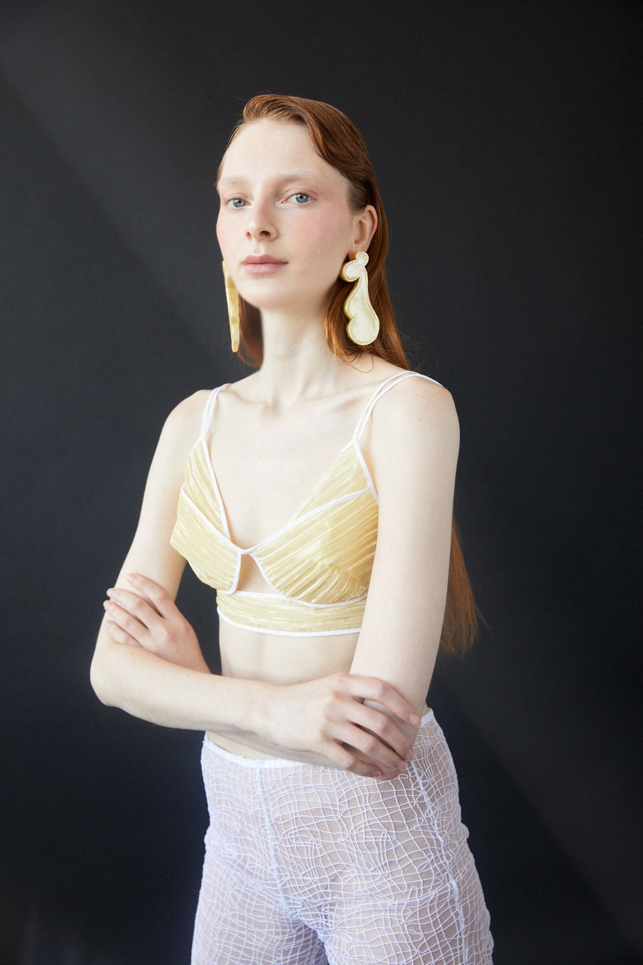 Luisa et La Luna Delphine Pleated Top - Canary - Image 3