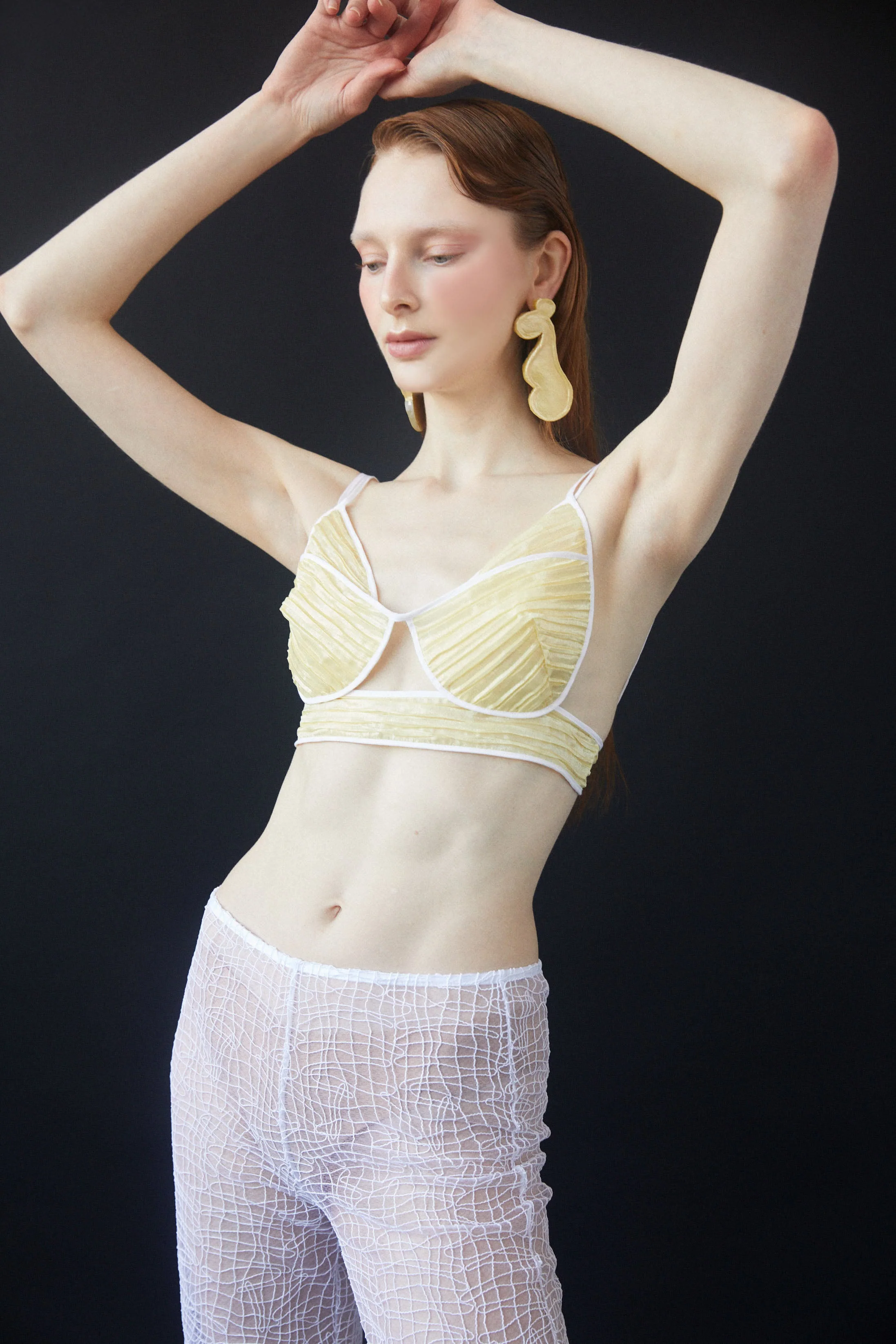 Luisa et La Luna Delphine Pleated Top - Canary - Image 5