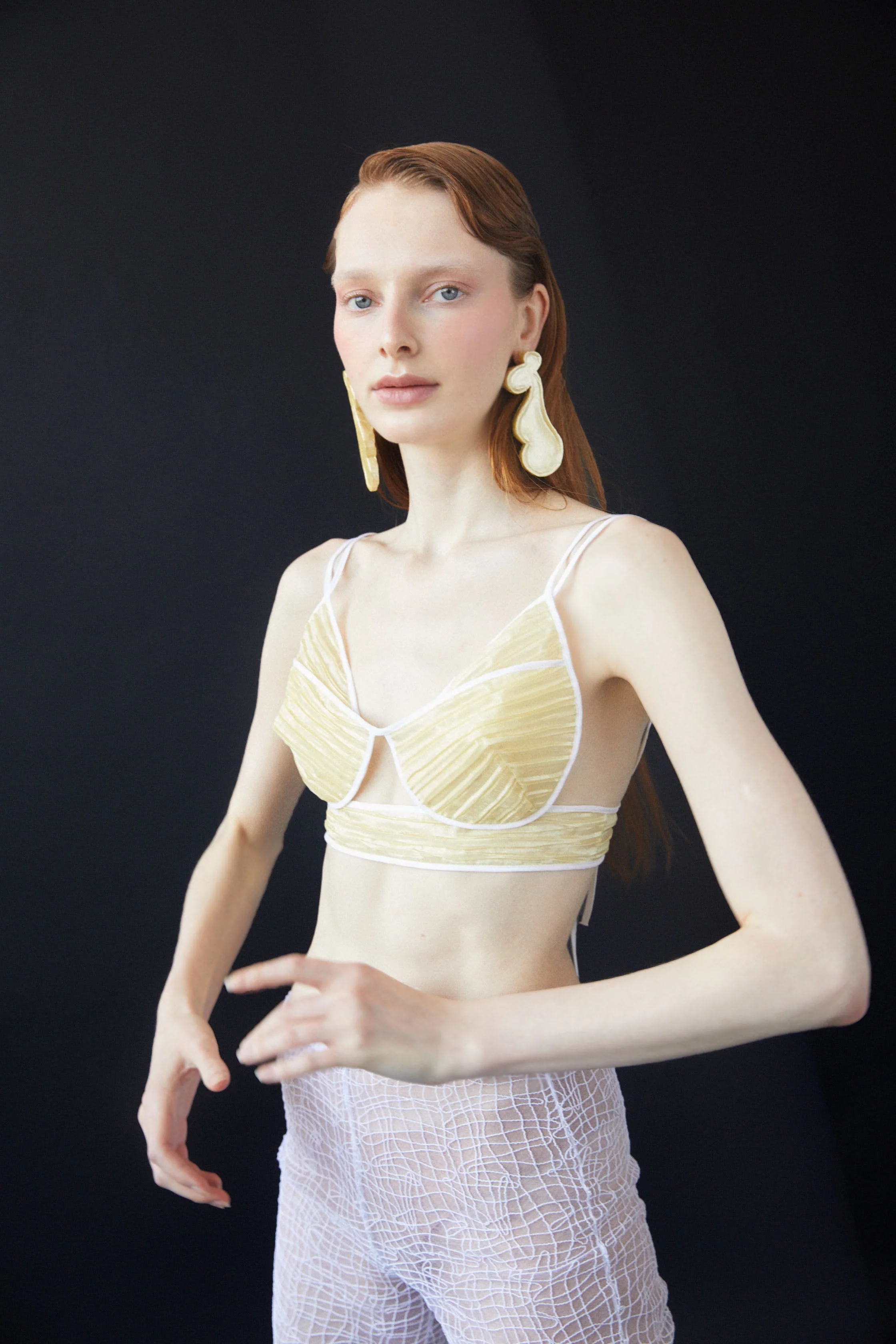 Luisa et La Luna Delphine Pleated Top - Canary - Image 6