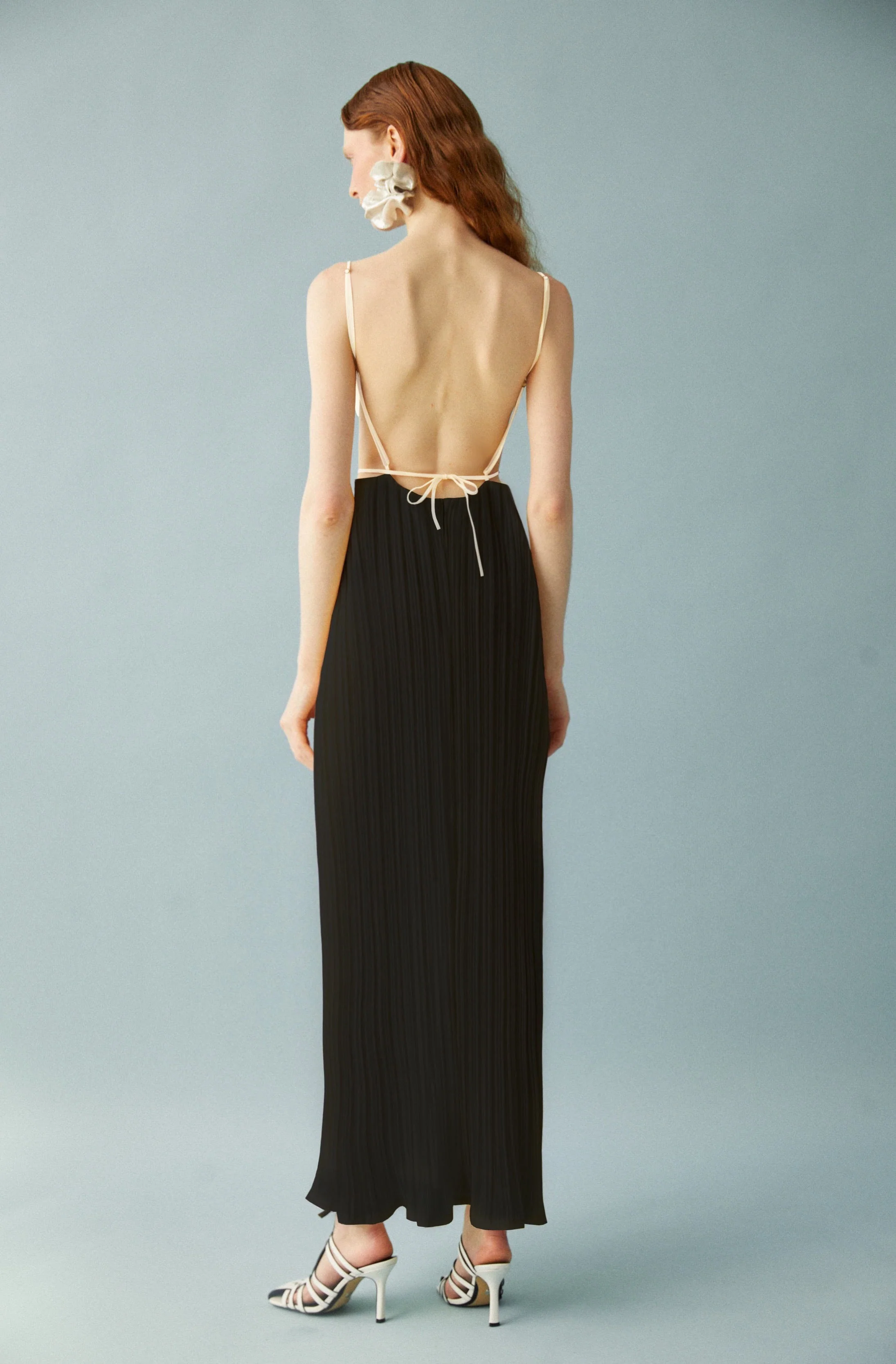 Luisa et La Luna Fleur Cut Out Dress - Blanc/Black - Image 6