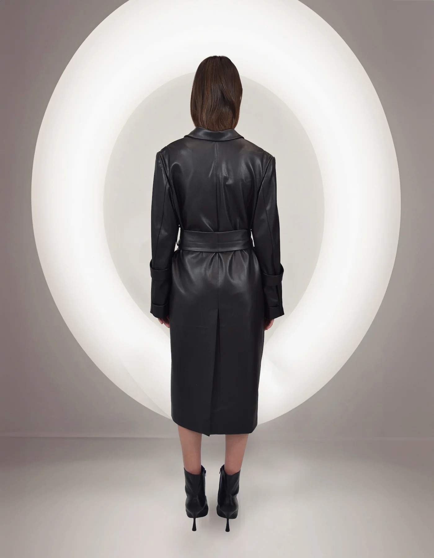 MAET Mire Vegan Leather Coat - Black - Image 3