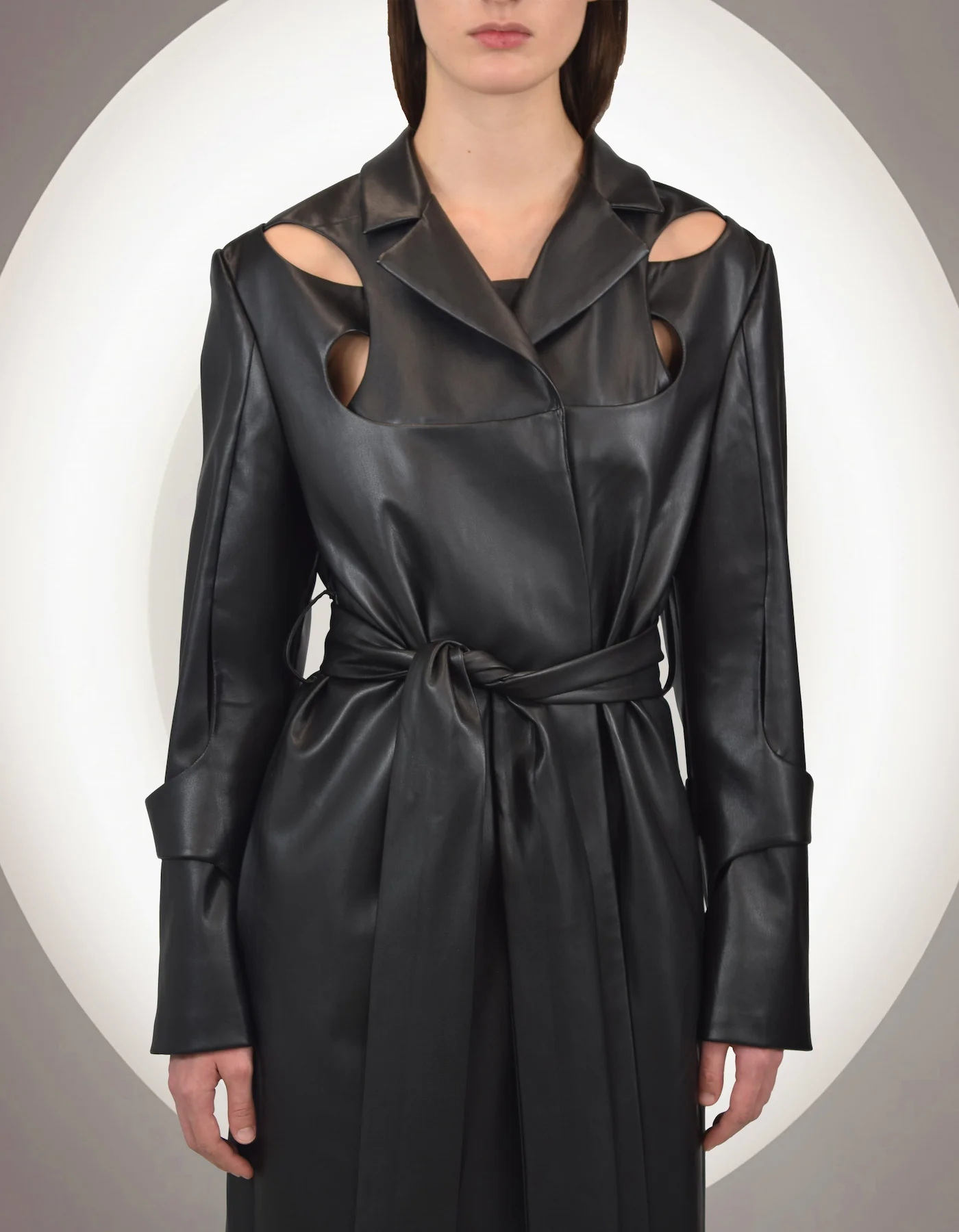 MAET Mire Vegan Leather Coat - Black - Image 4