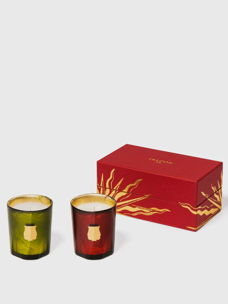 Trudon Duo Lucem Gloria and Gabriel Candle - Green/Red - Image 3