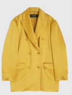 Rochas Double Breasted Jacket - Dark Beige - Image 11