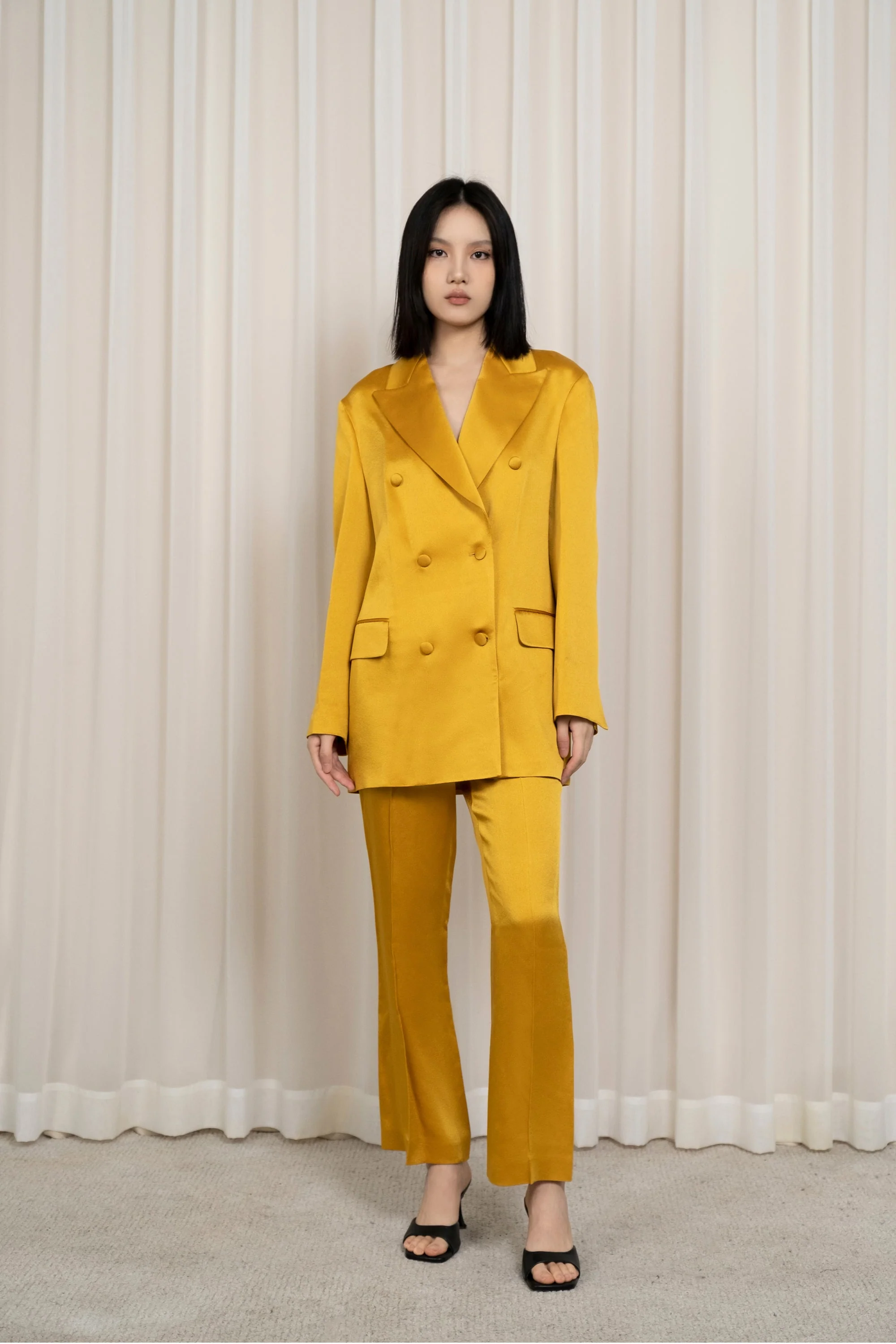 Rochas Double Breasted Jacket - Dark Beige - Image 6