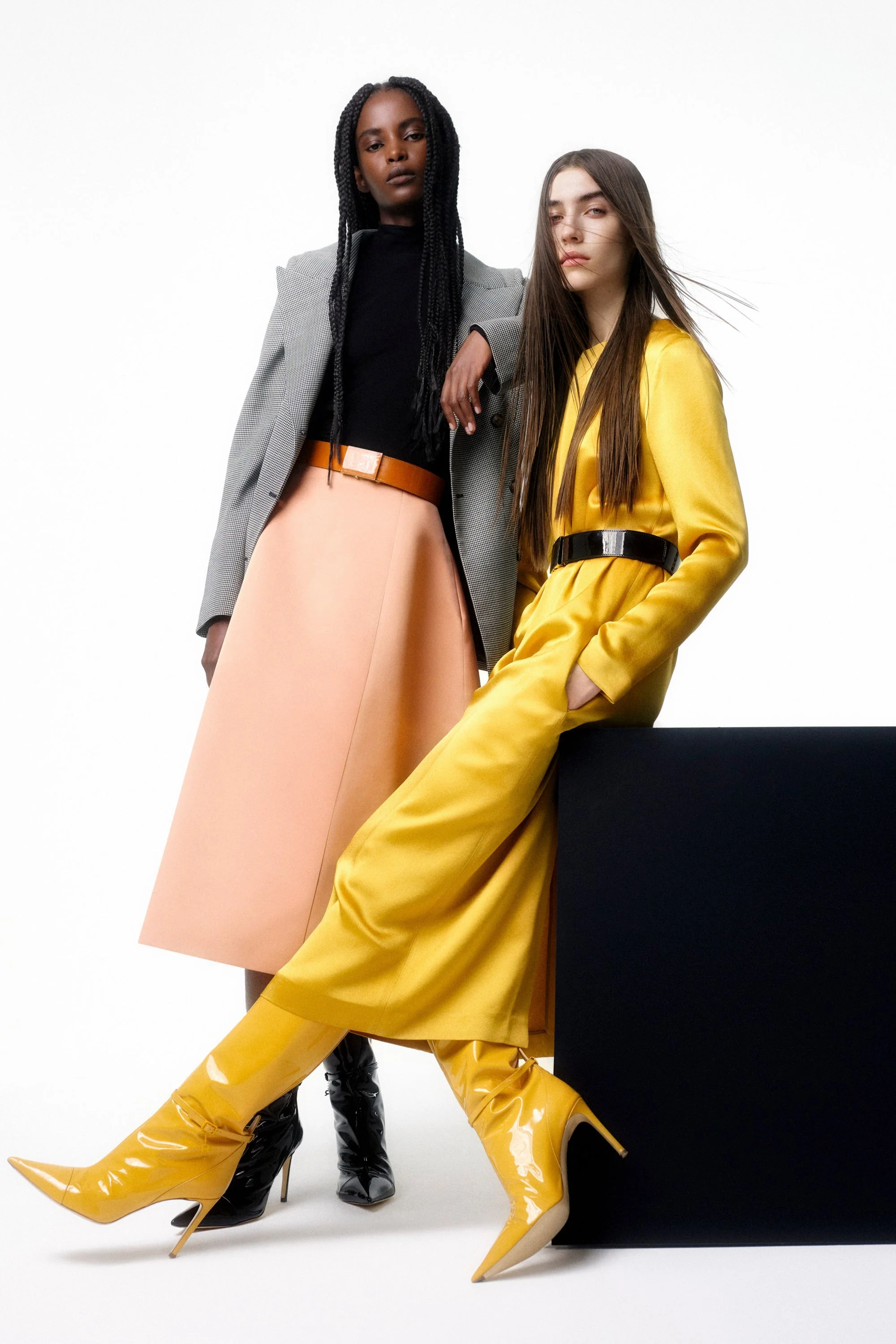 Rochas Long Sleeves Midi Dress - Dark Beige - Image 2