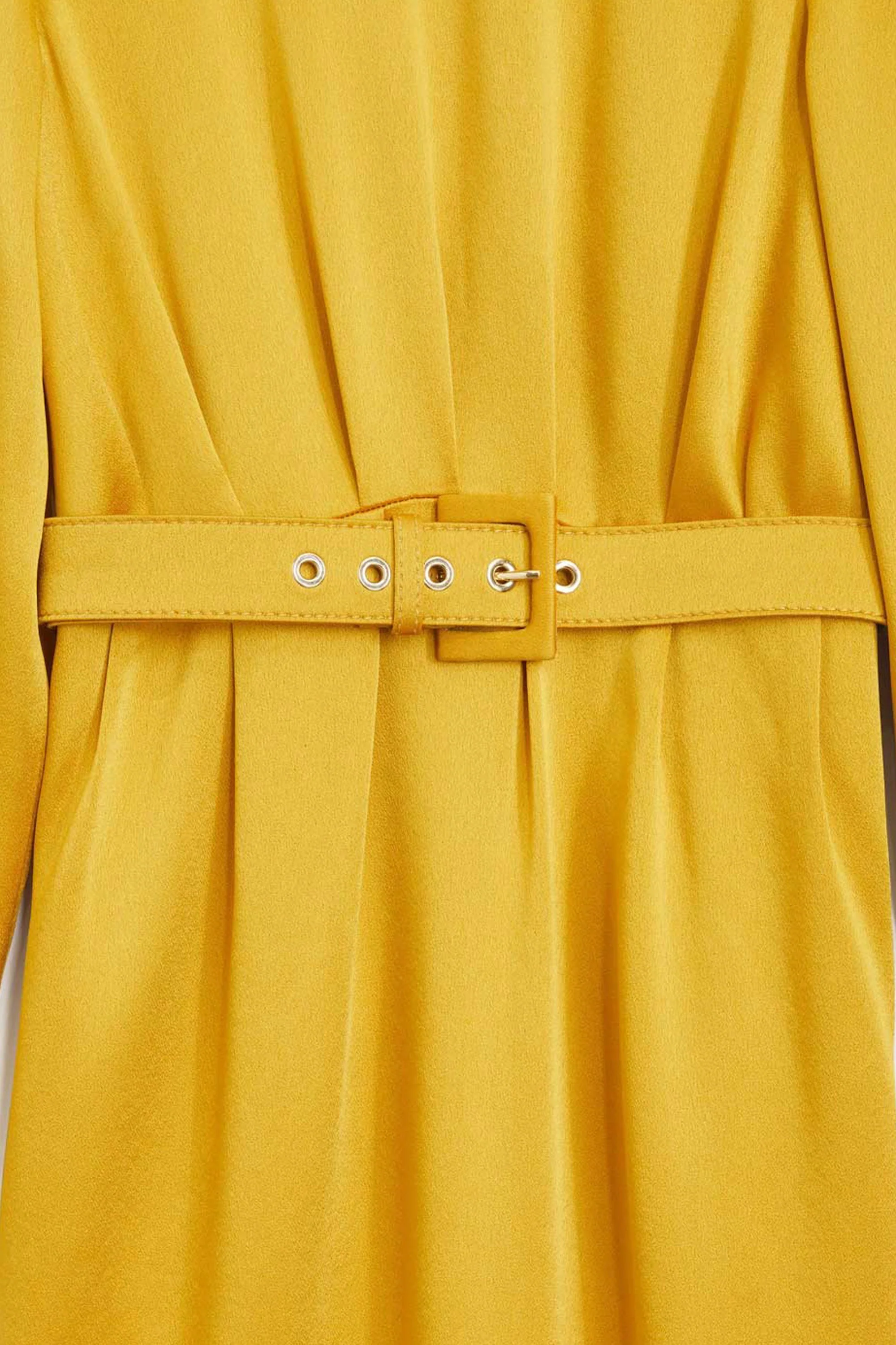 Rochas Long Sleeves Midi Dress - Dark Beige - Image 3