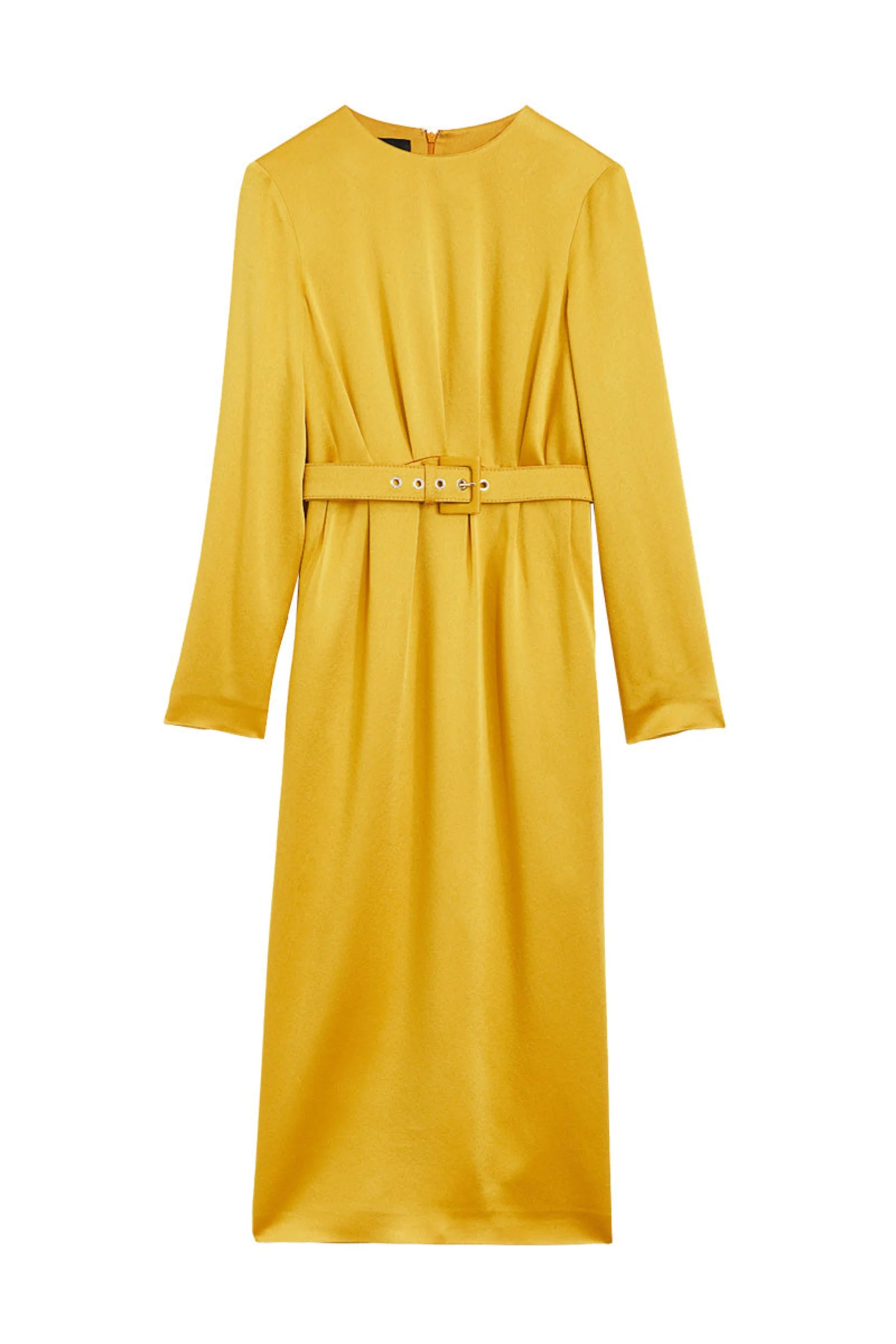Rochas Long Sleeves Midi Dress - Dark Beige - Image 4