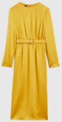 Rochas Long Sleeves Midi Dress - Dark Beige - Image 5