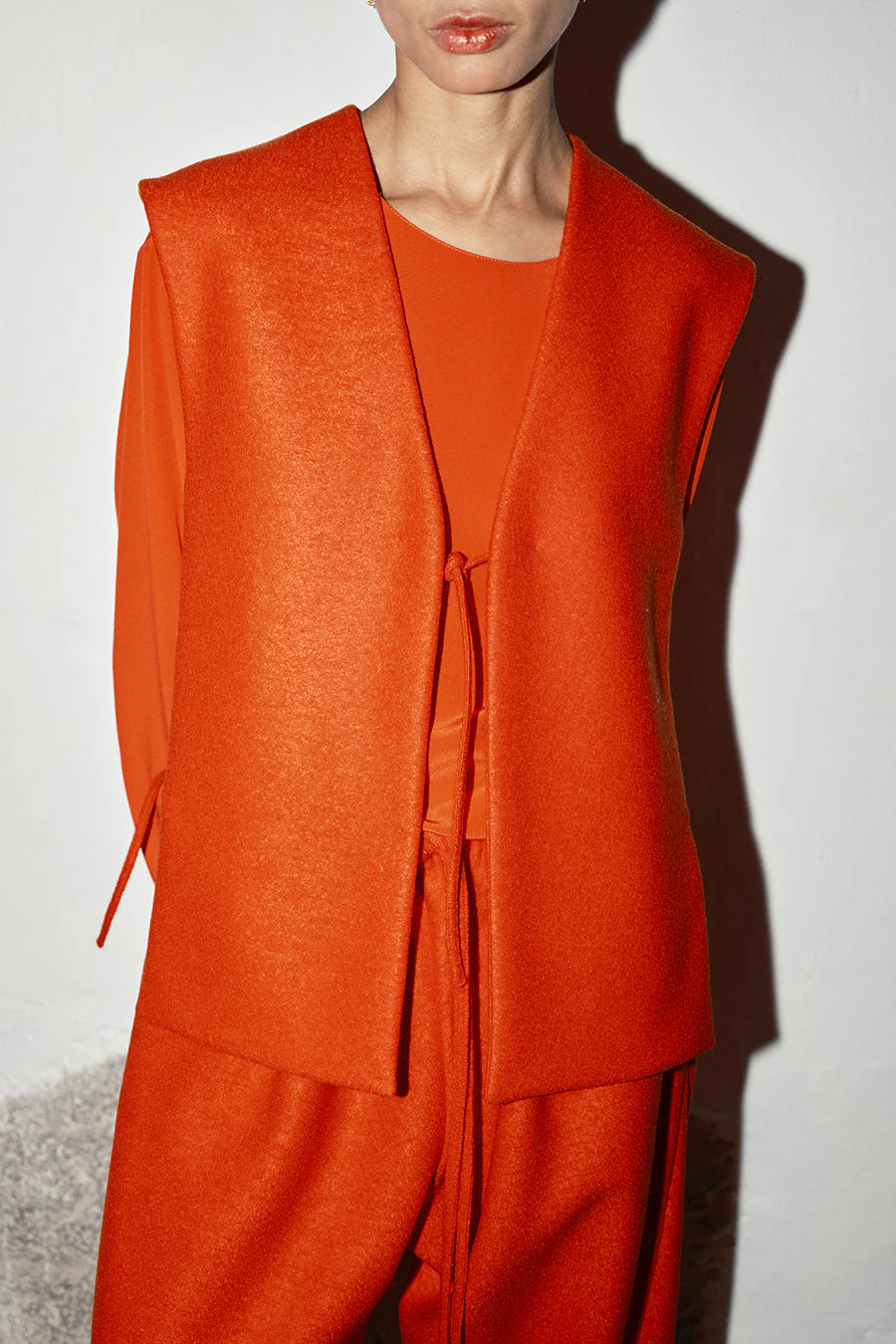 Datura Alpaca Wool Vest - Lava - Image 3