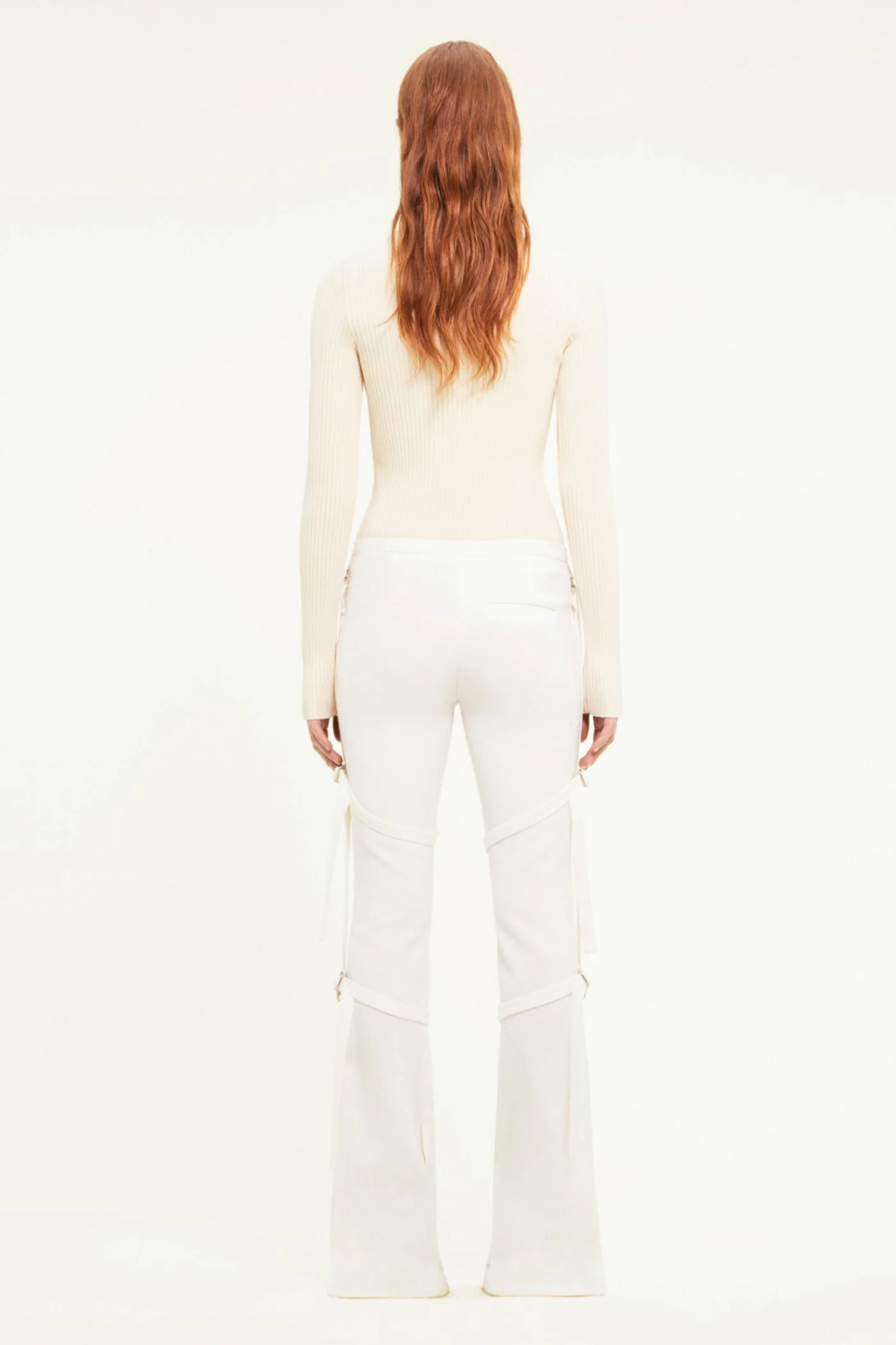 COURREGES Mockneck Rib Knit Sweater - Image 3