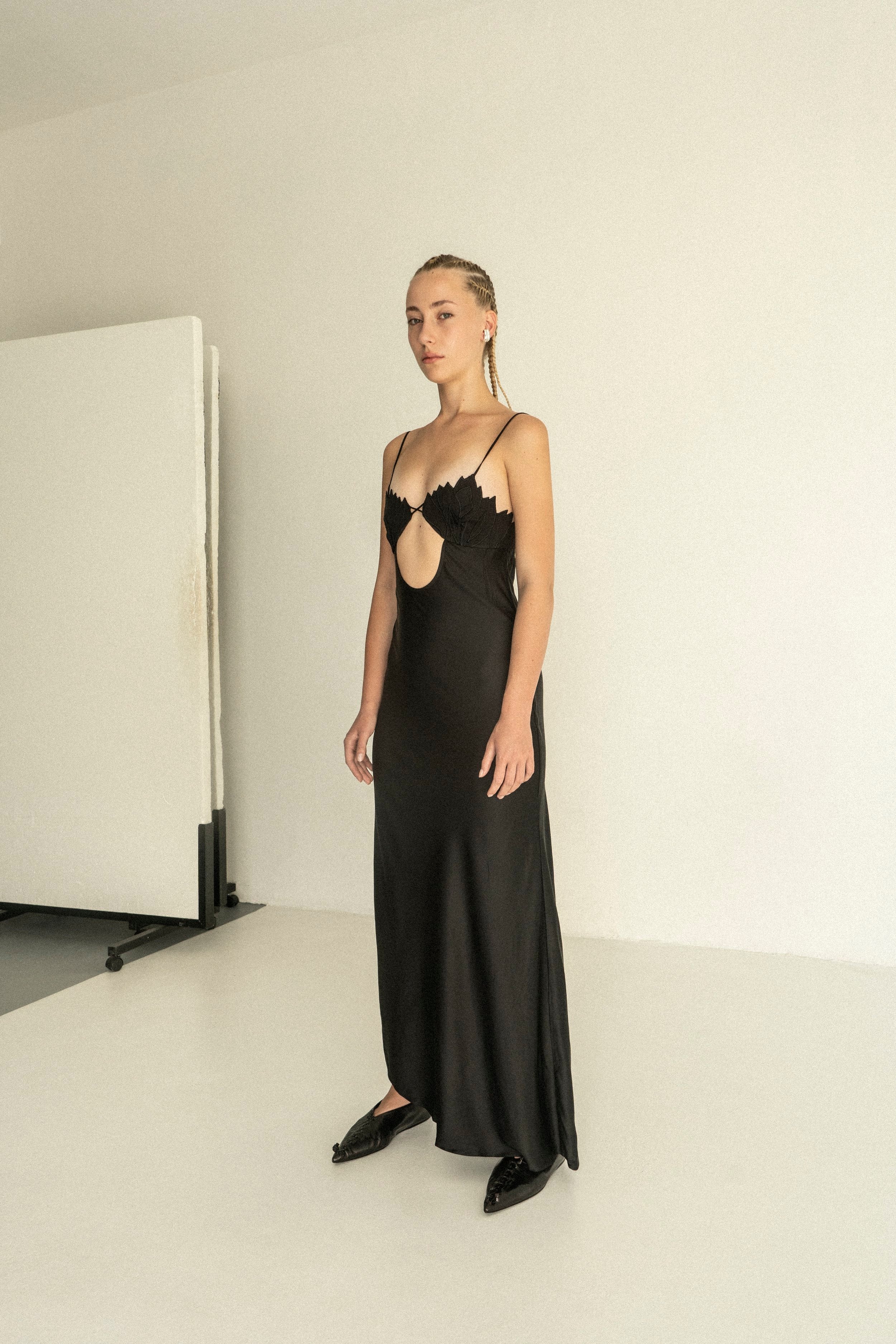 K M by L A N G E Kalyna Viscose Dress - Black - Image 3