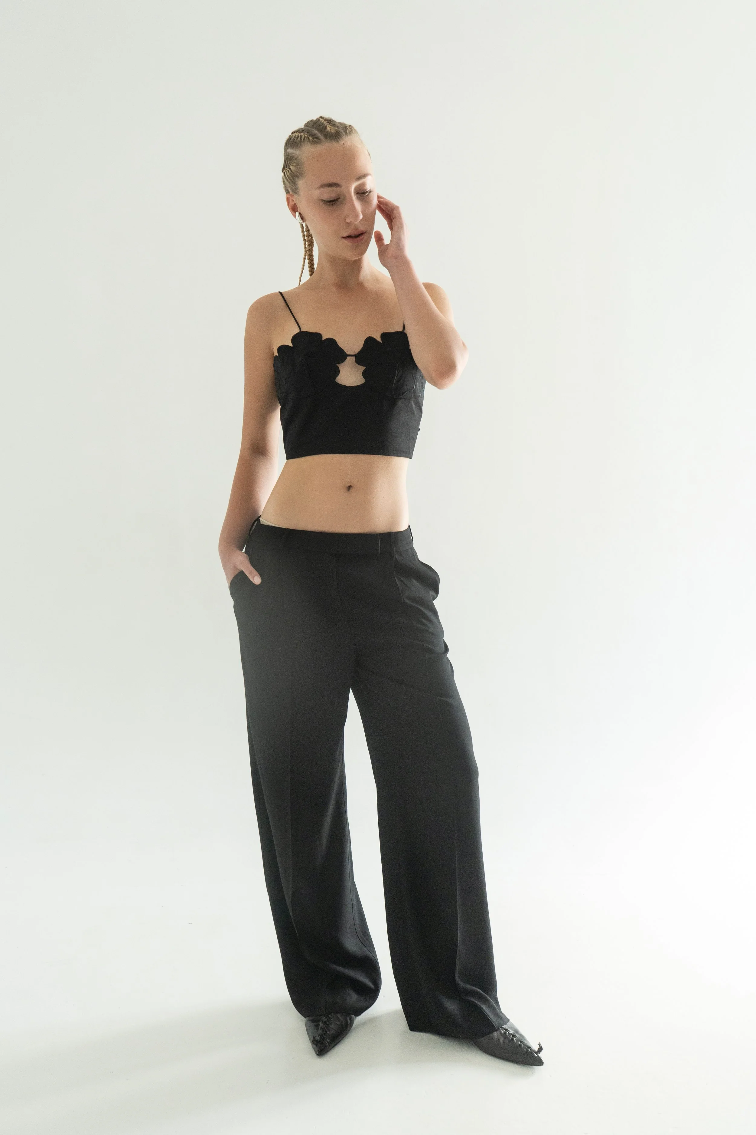 K M by L A N G E Dniester Viscose Corset - Black - Image 2