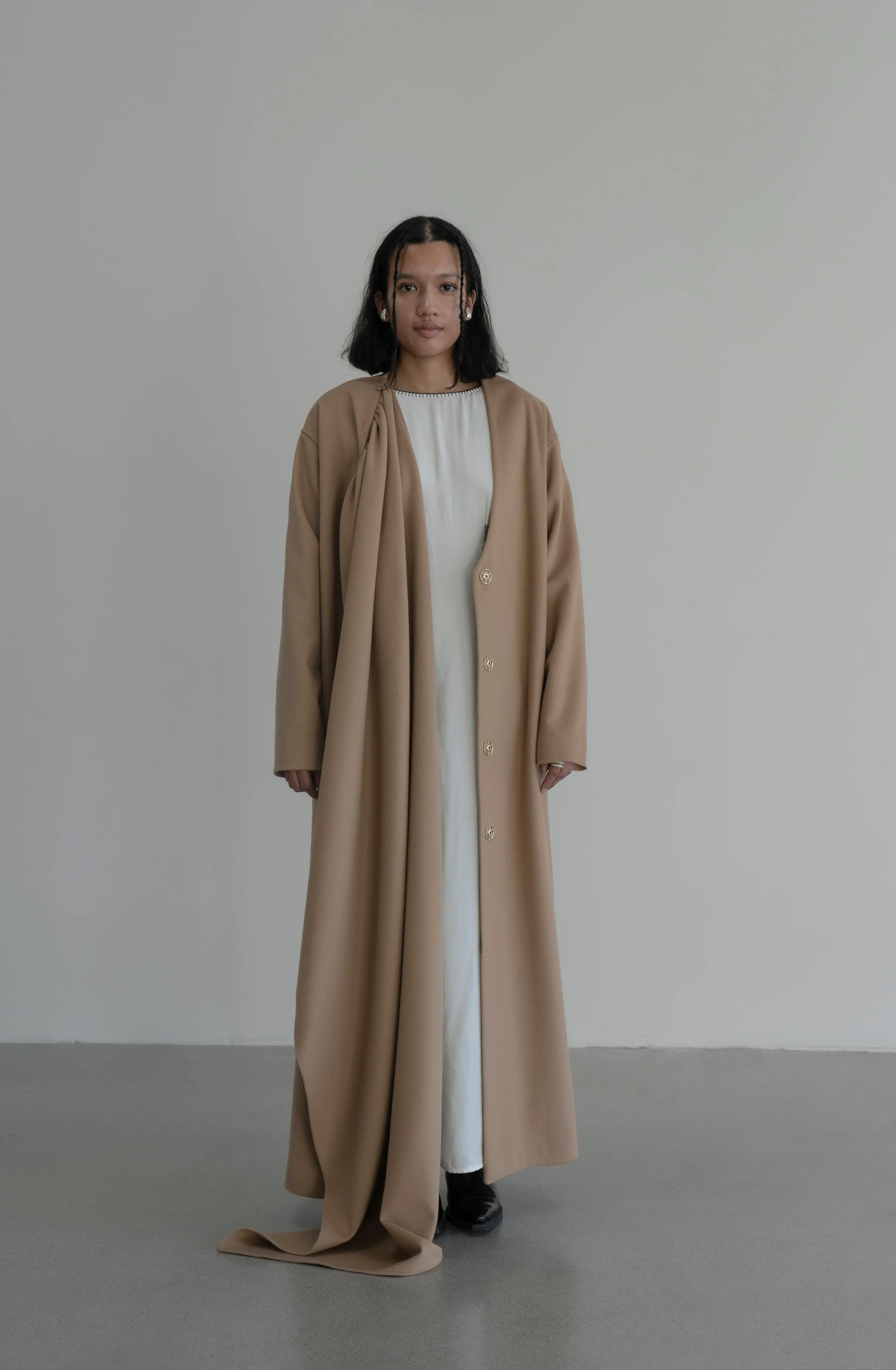 K M by L A N G E Kotsyubinsky Cashemere Coat - Camel - Image 4