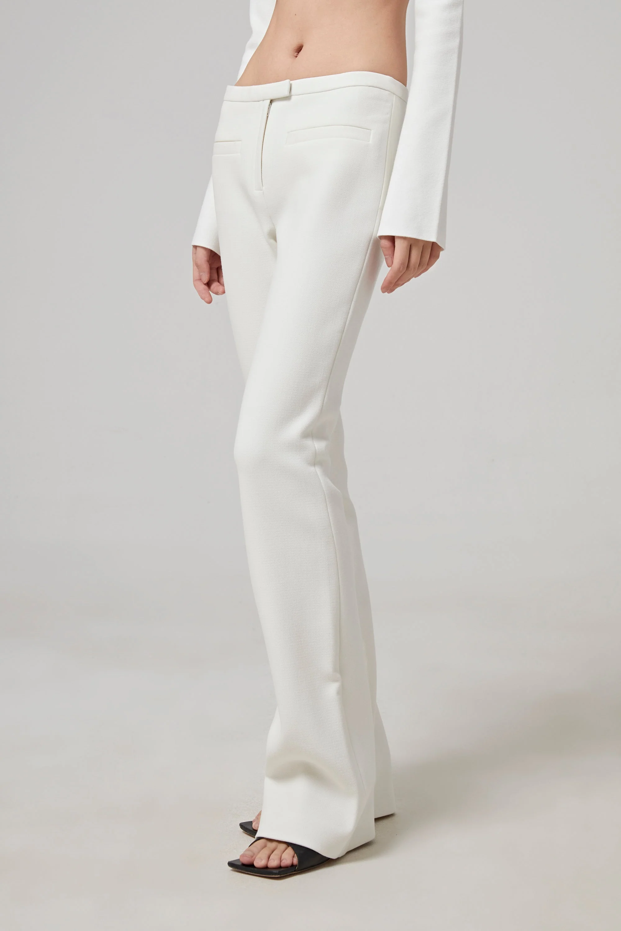 COURREGES Heritage Pockets Crepe Tailored Pants - Image 4