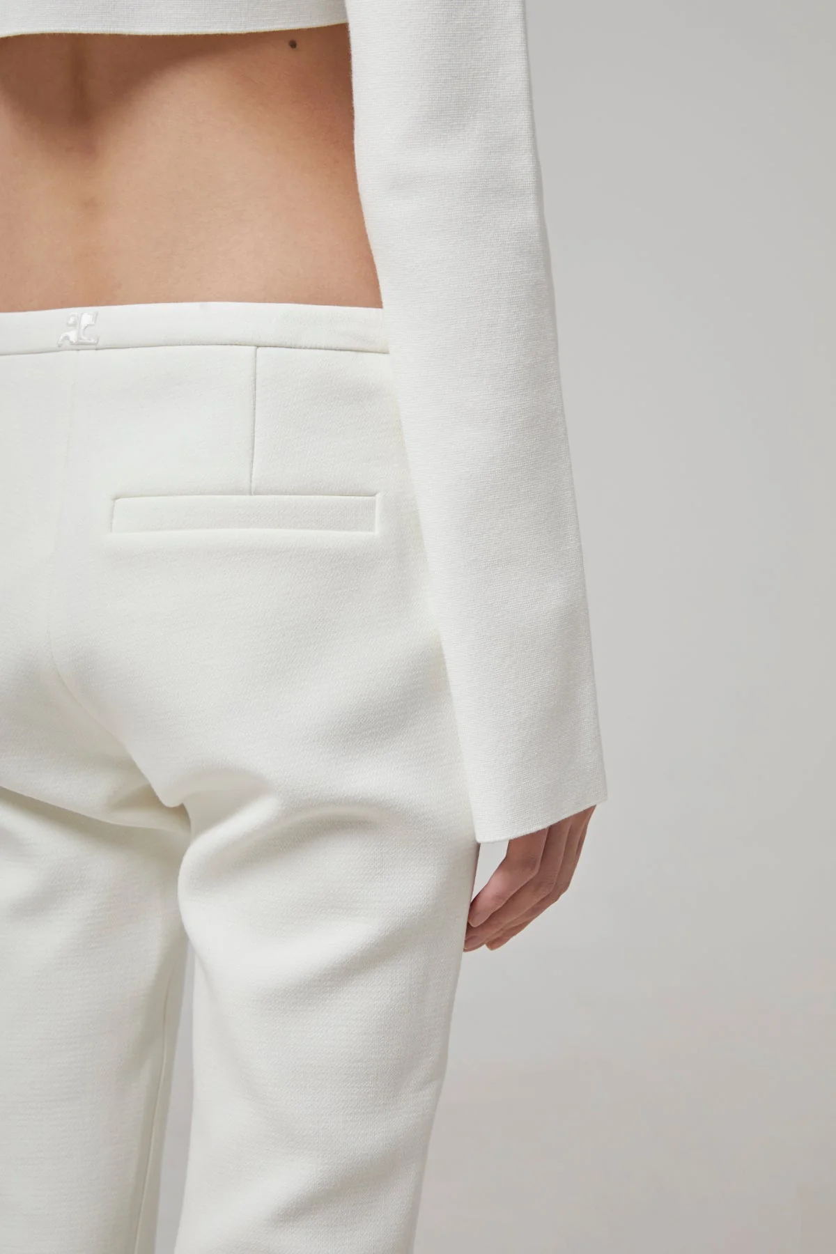 COURREGES Heritage Pockets Crepe Tailored Pants - Image 7