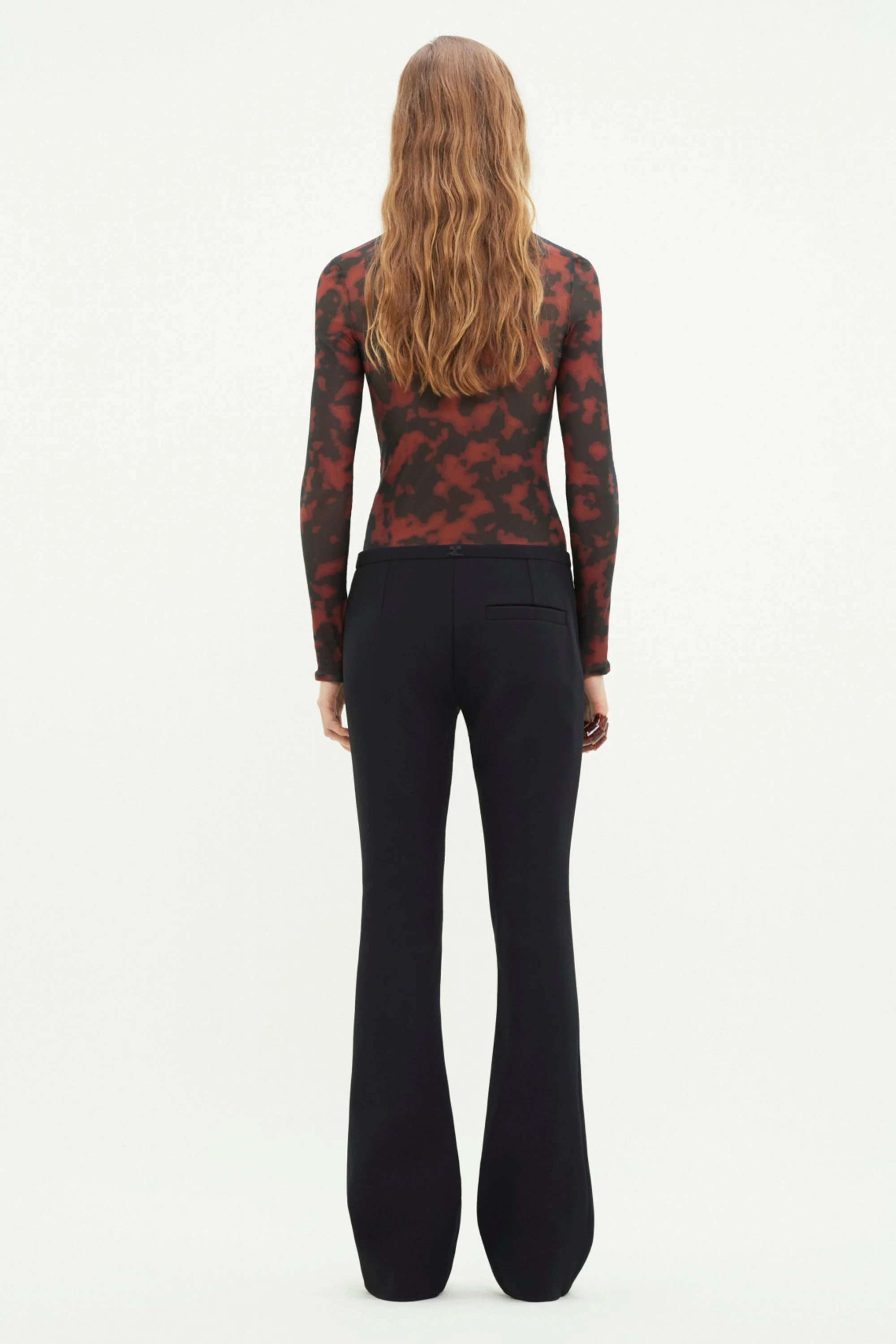 Courreges Mockneck Sheer Top - Tortoise - Image 5