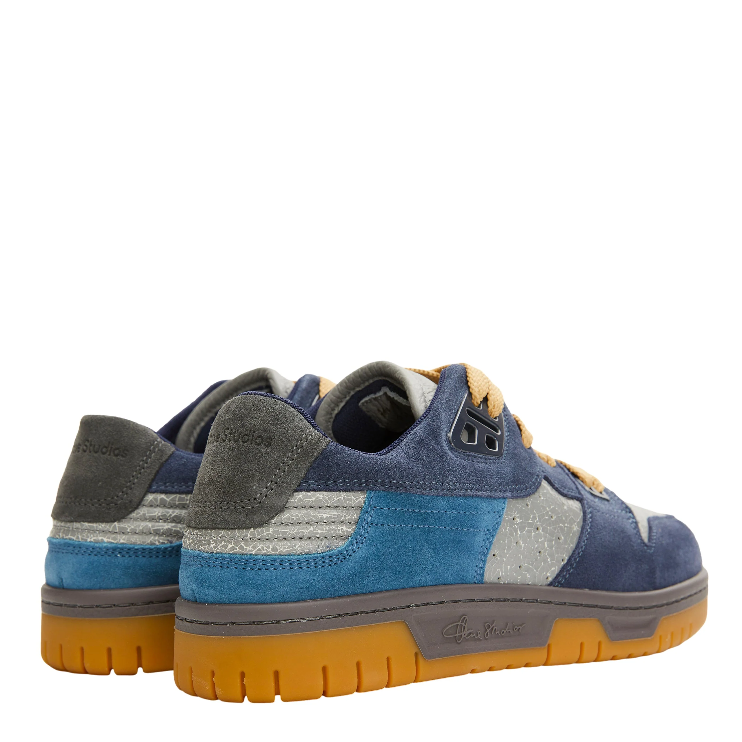Acne Studios Fuzzy Low Top Sneakers - Grey/Blue - Image 6