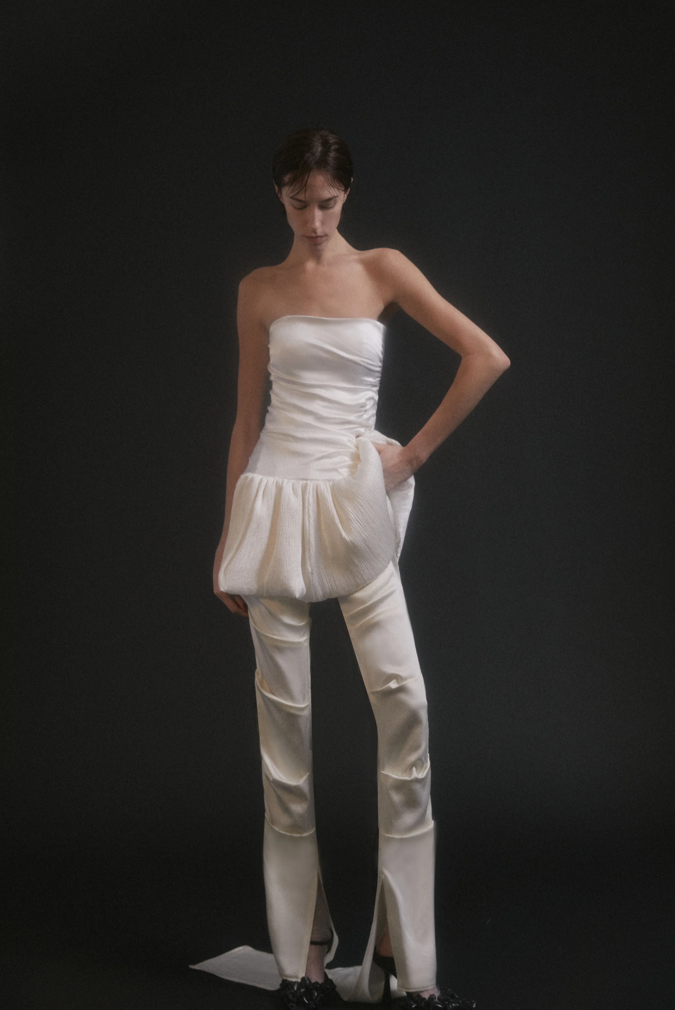 Luisa et La Luna Sid Fold Pants - Bone - Image 2