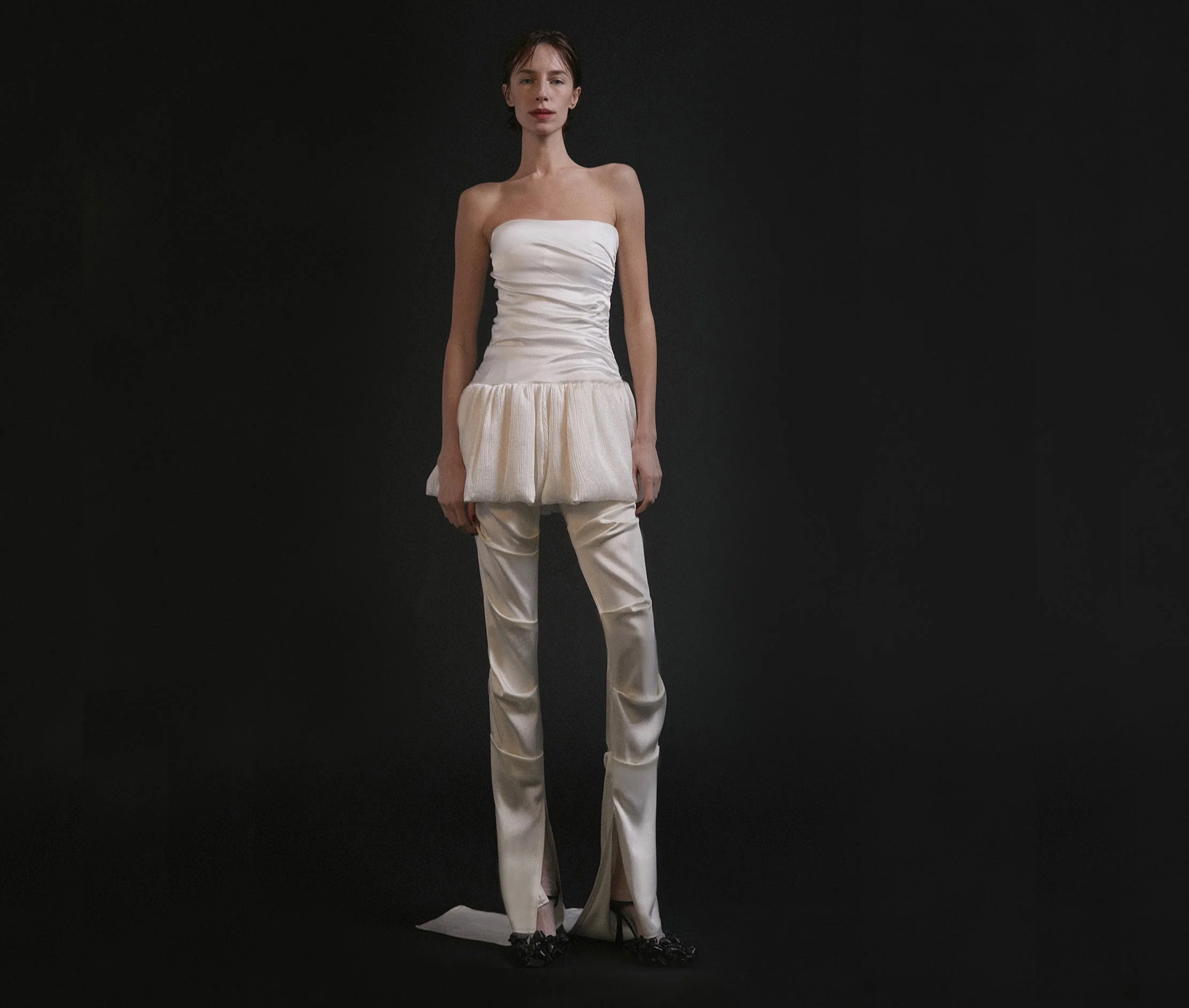 Luisa et La Luna Sid Fold Pants - Bone - Image 4