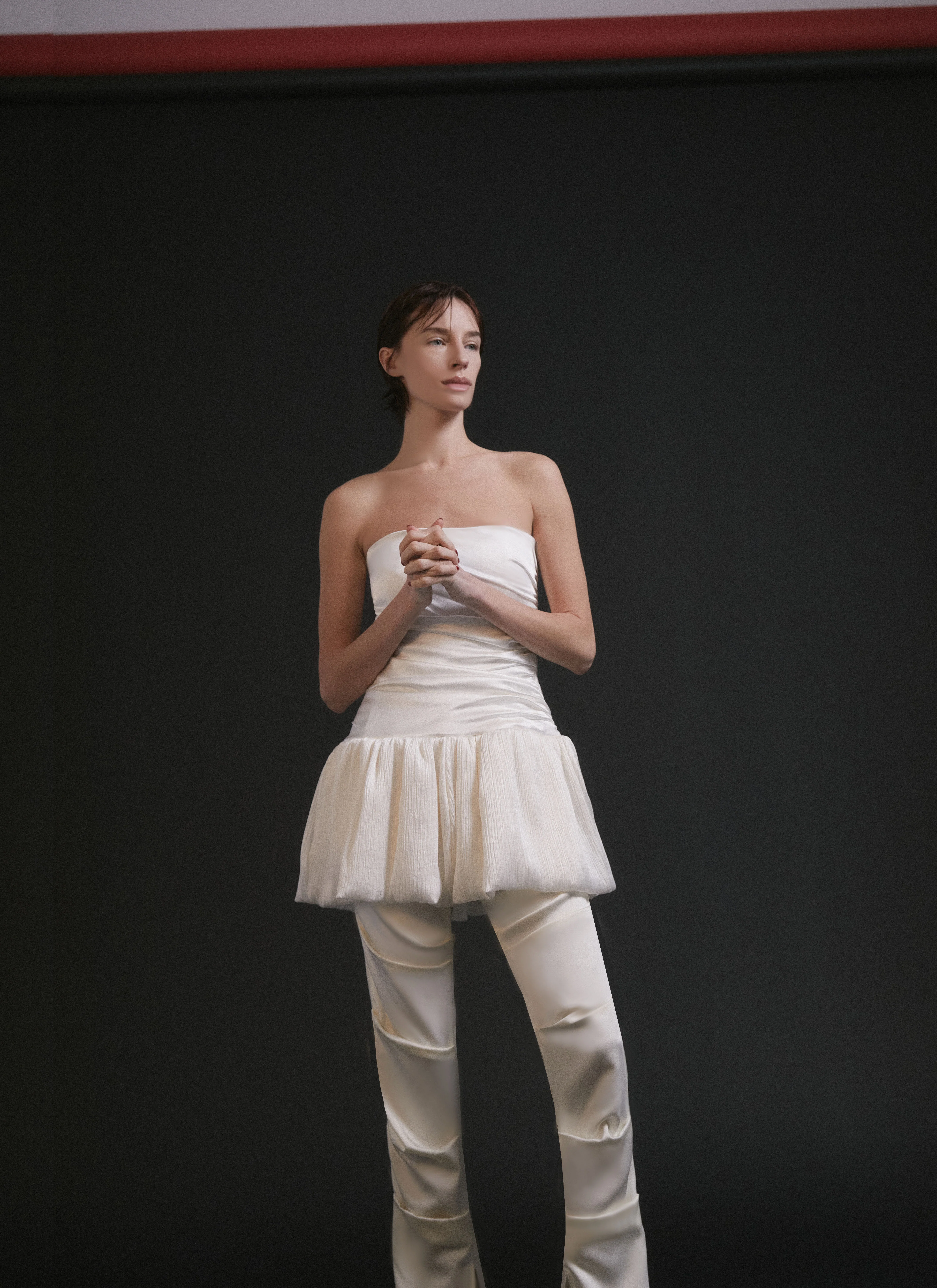 Luisa et La Luna Satine Strapless Top - Blanc - Image 2