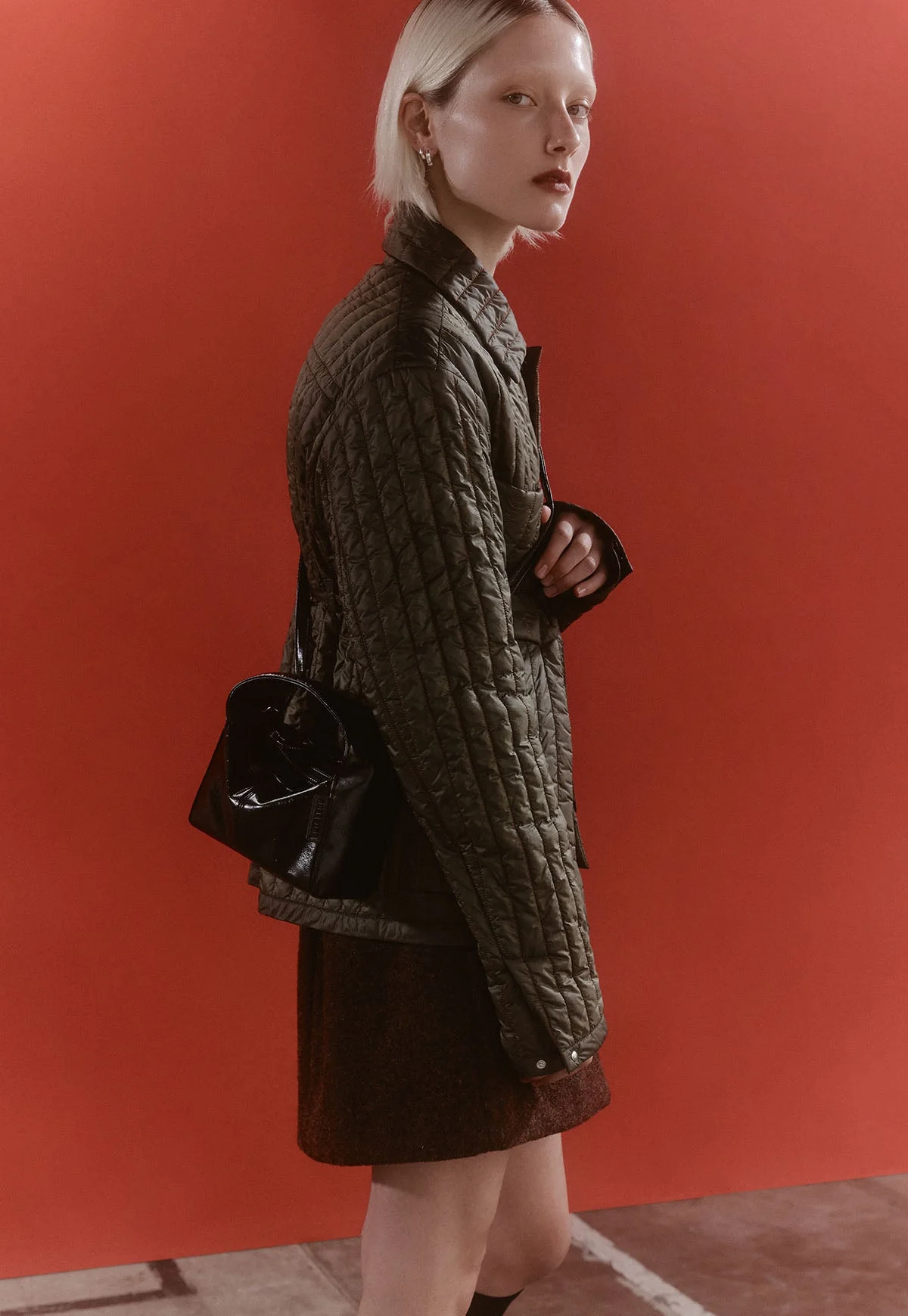 BRIE LEON Luca Shoulder Mini Bag - Black Glossy - Image 6