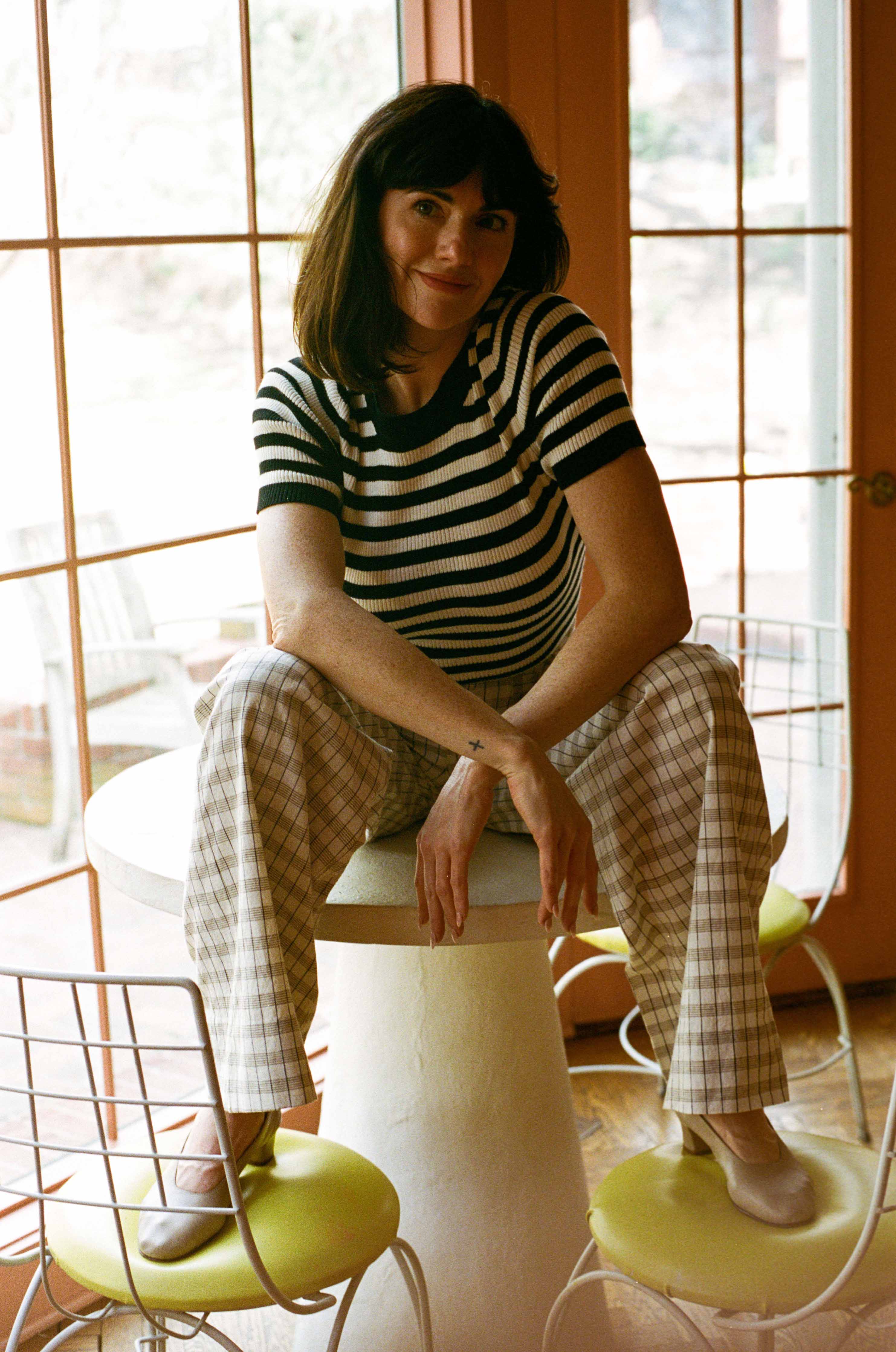 Maria Stanley Soft Hank Pant - Bone Plaid - Image 12