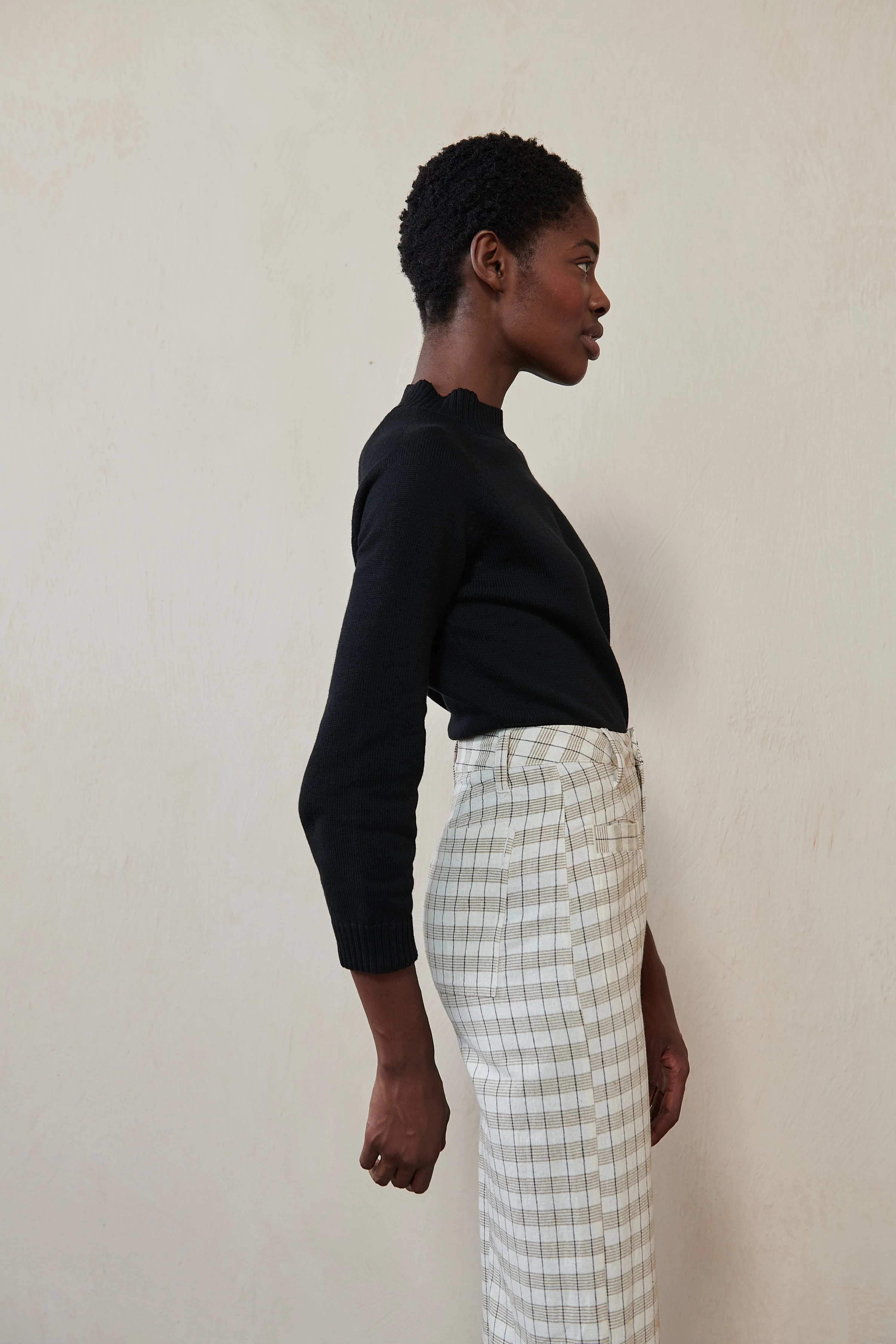 Maria Stanley Soft Hank Pant - Bone Plaid - Image 5