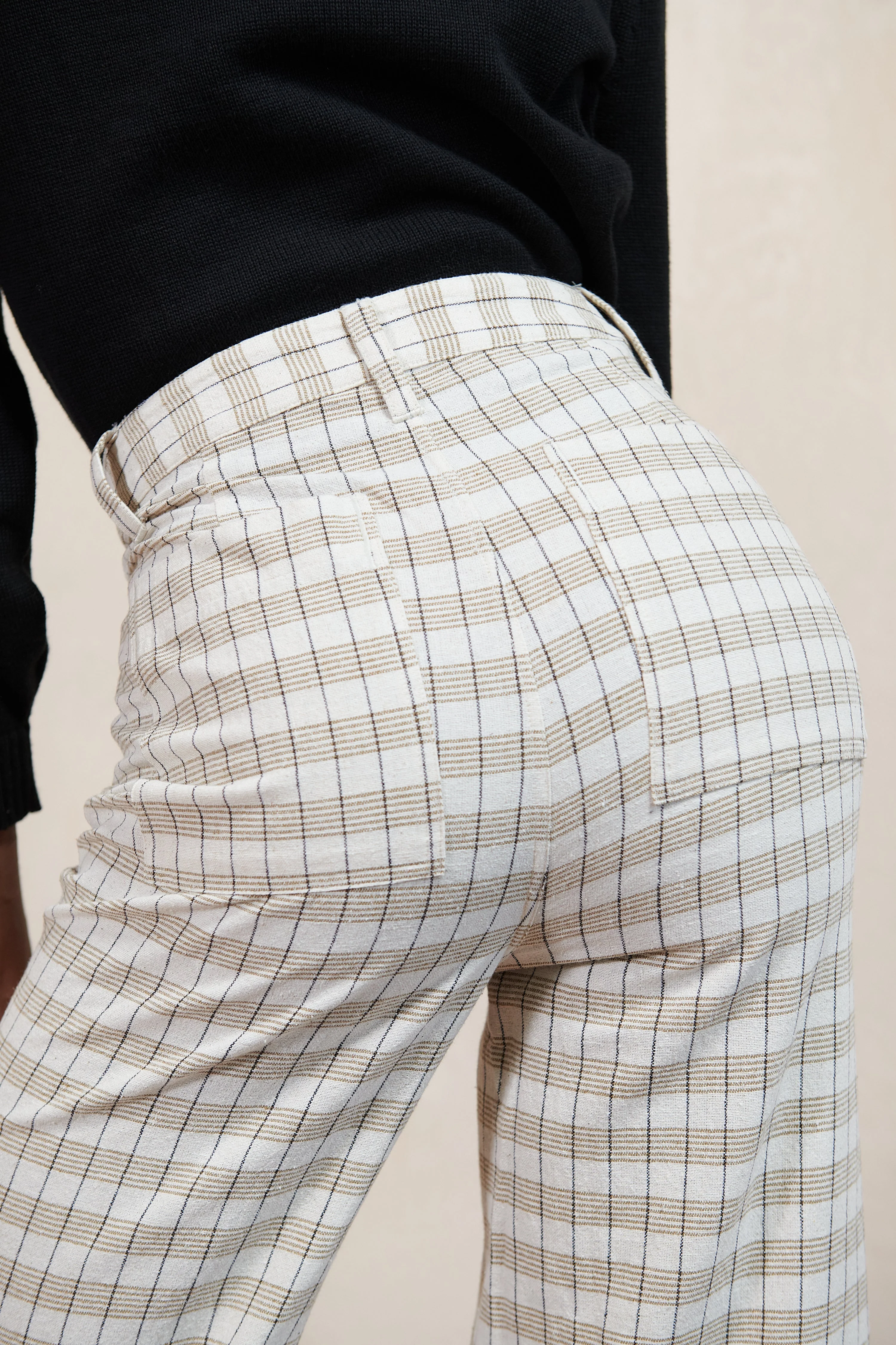 Maria Stanley Soft Hank Pant - Bone Plaid - Image 9