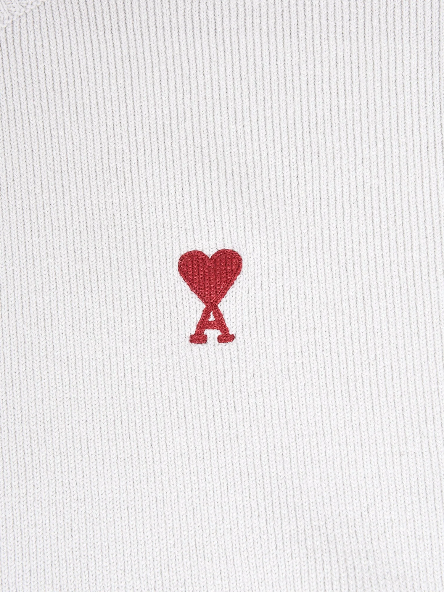 AMI RED ADC CREWNECK SWEATER - CHALK - Image 4